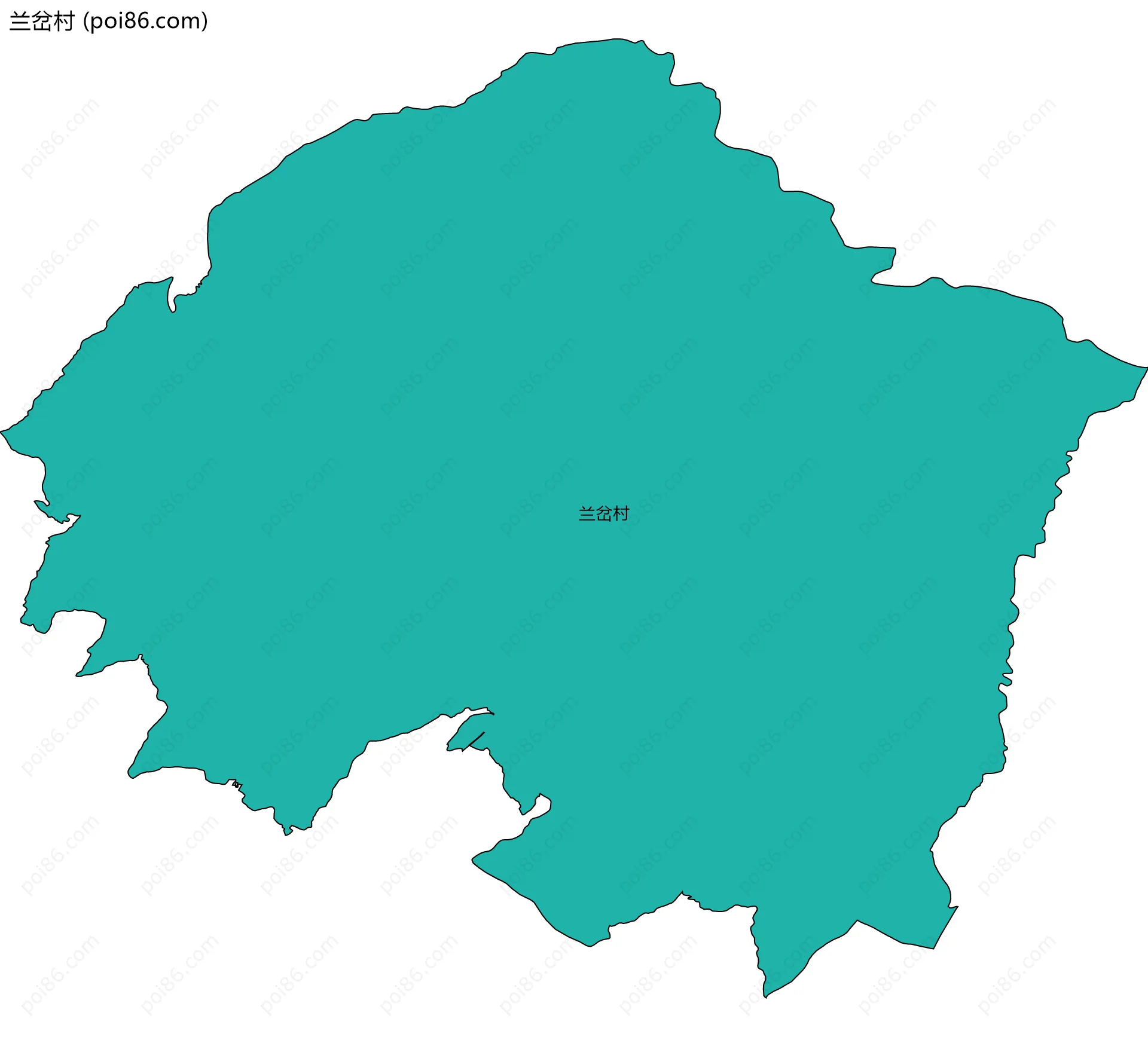 兰岔村边界地图