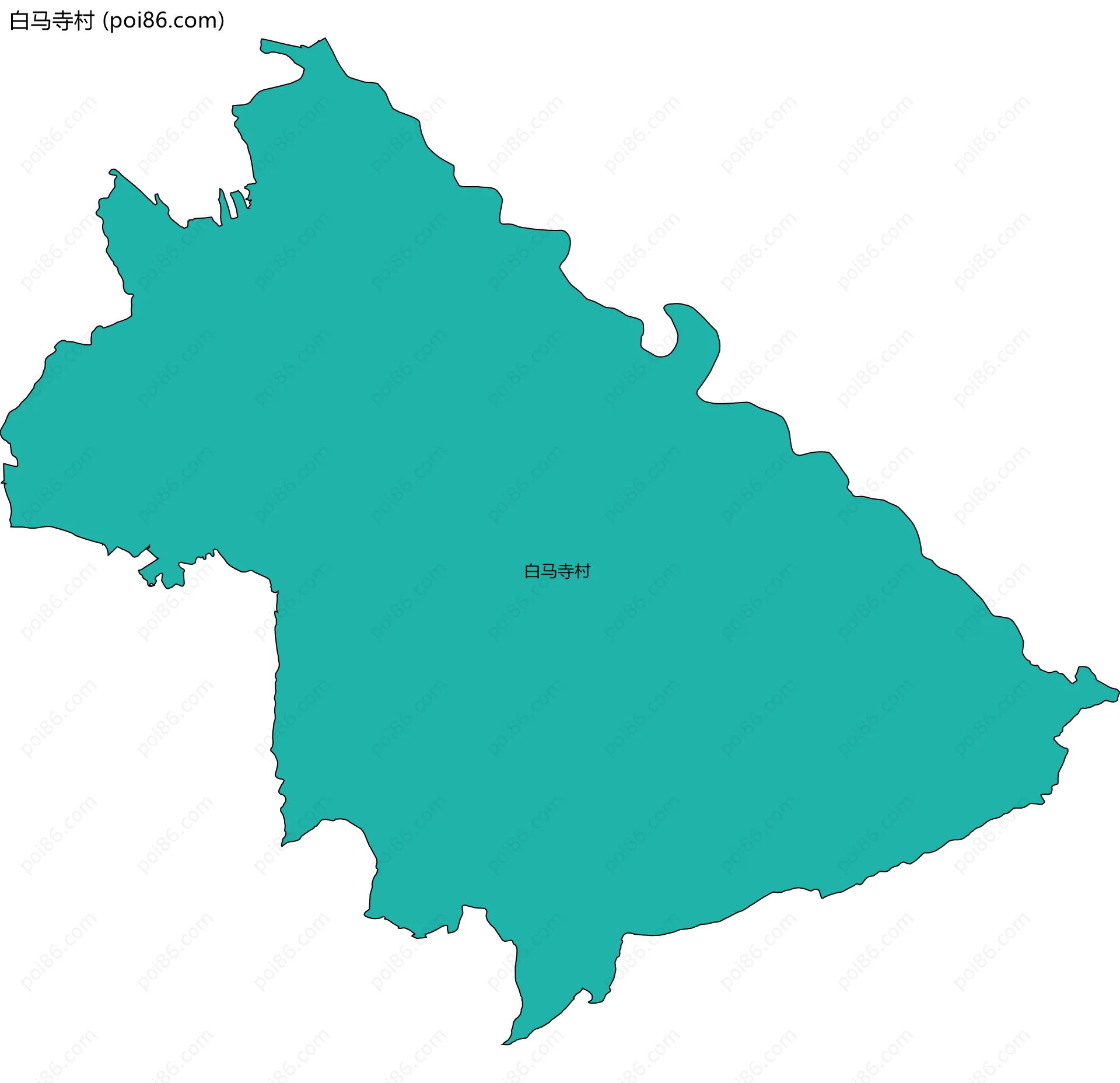 白马寺村边界地图