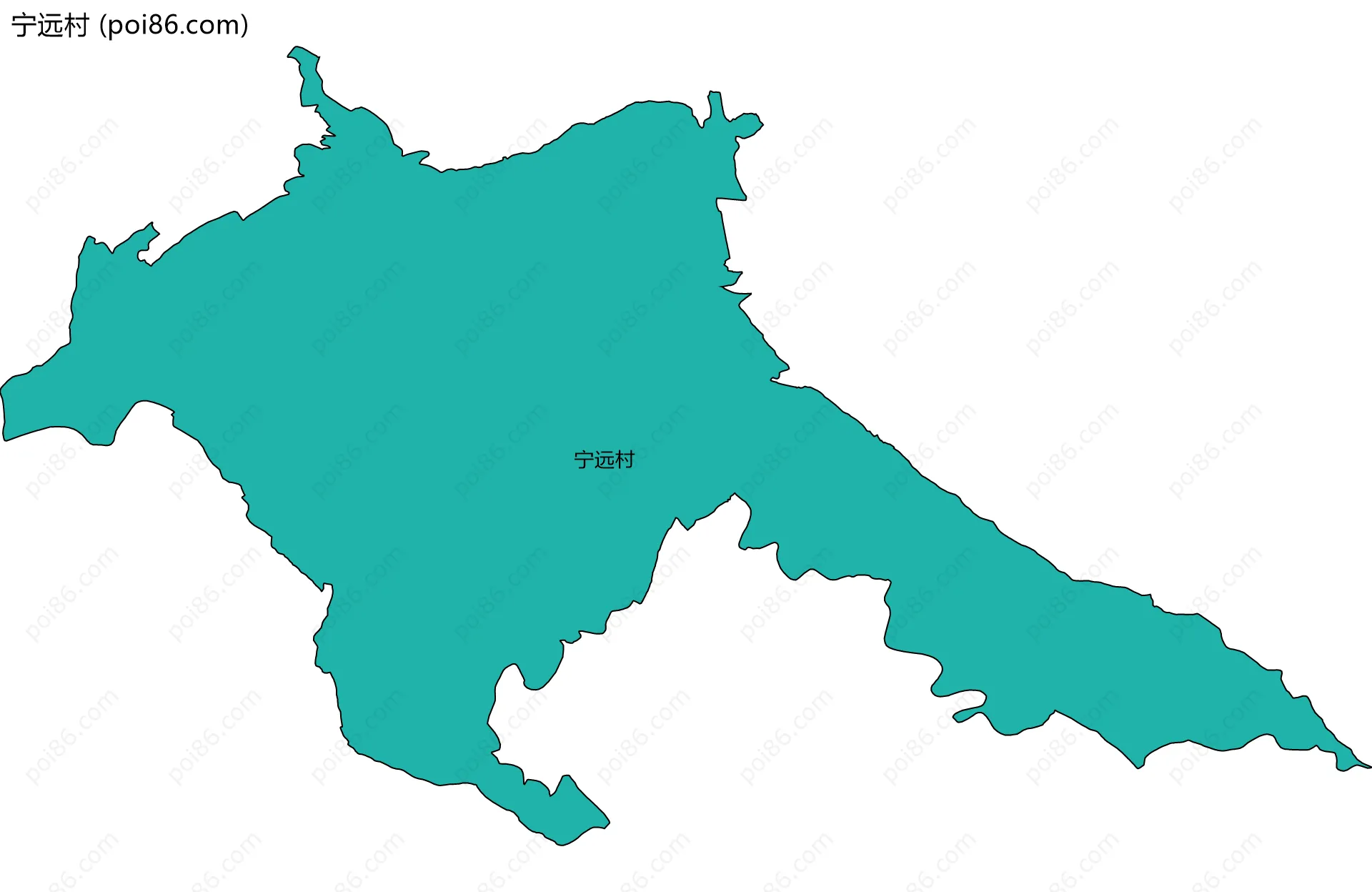 宁远村边界地图