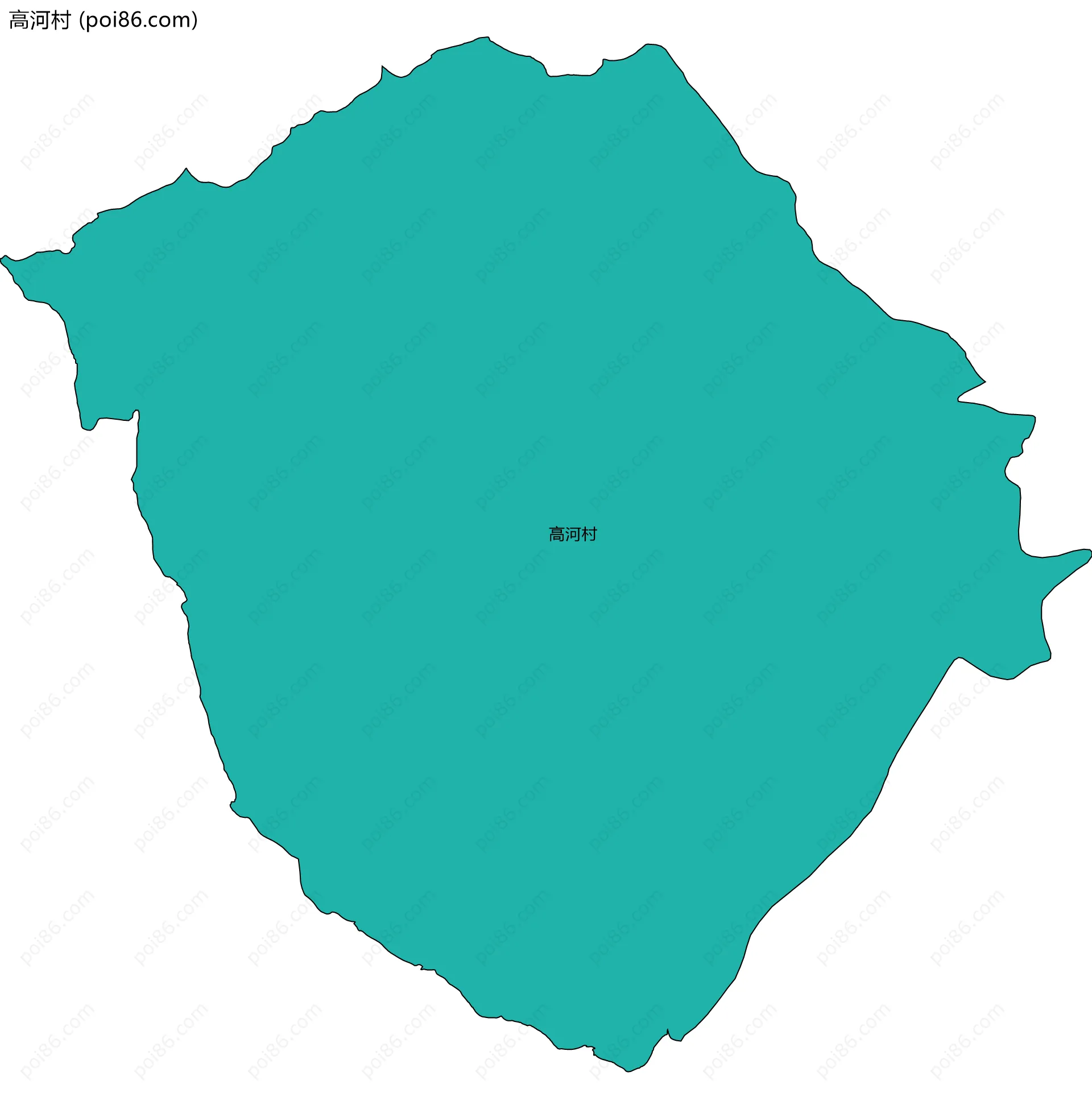 高河村边界地图