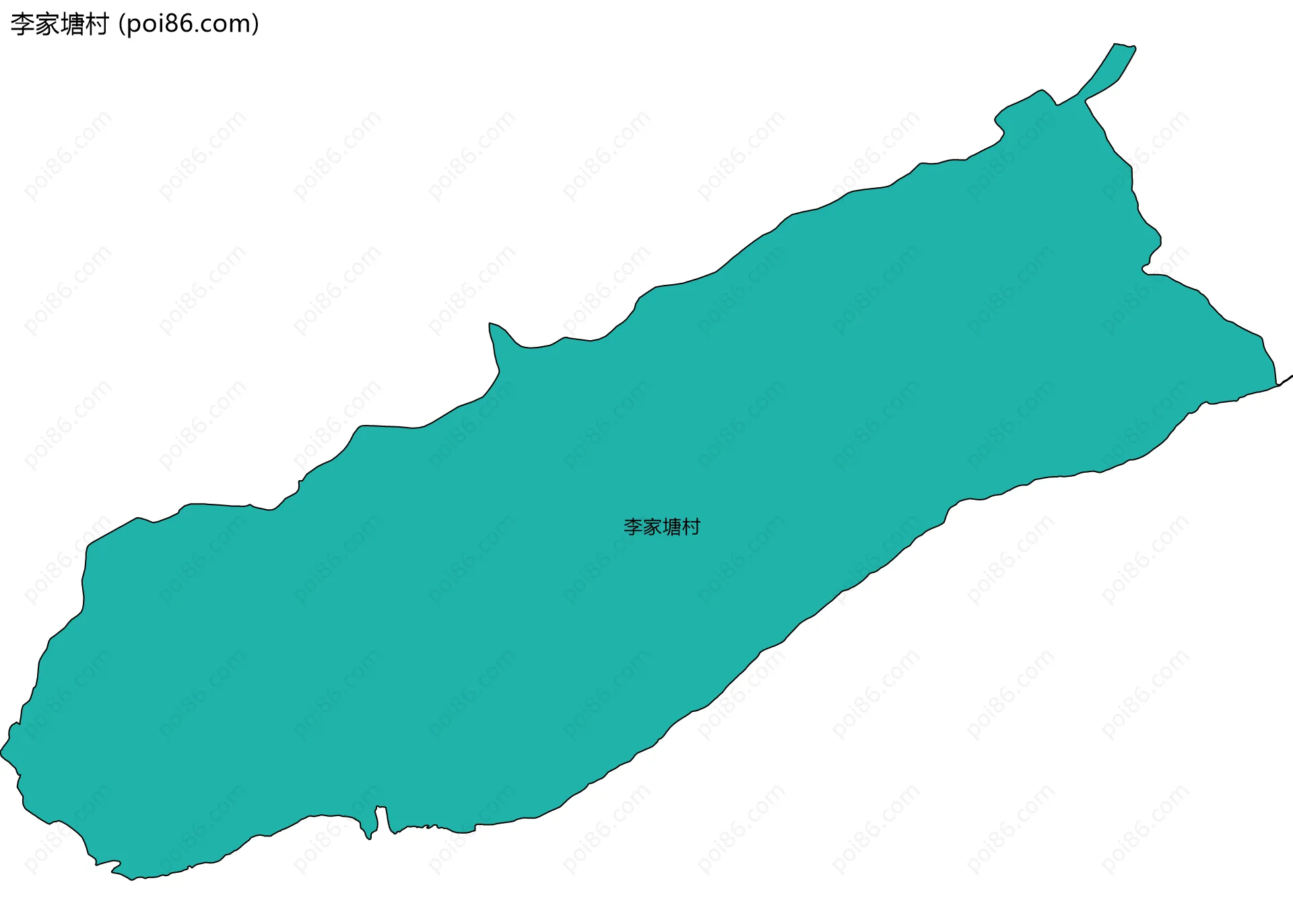 李家塘村边界地图