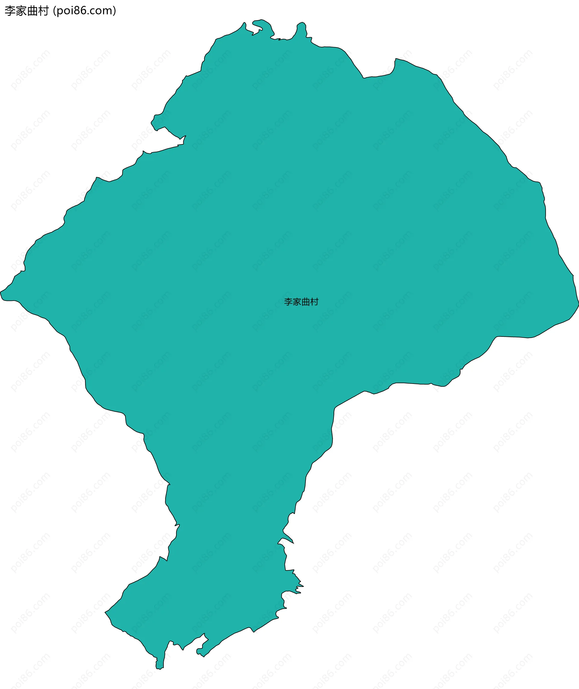 李家曲村边界地图