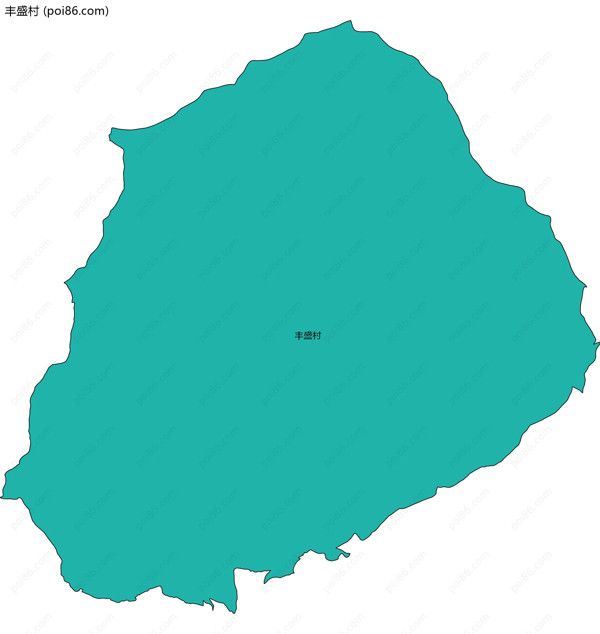 丰盛村边界地图