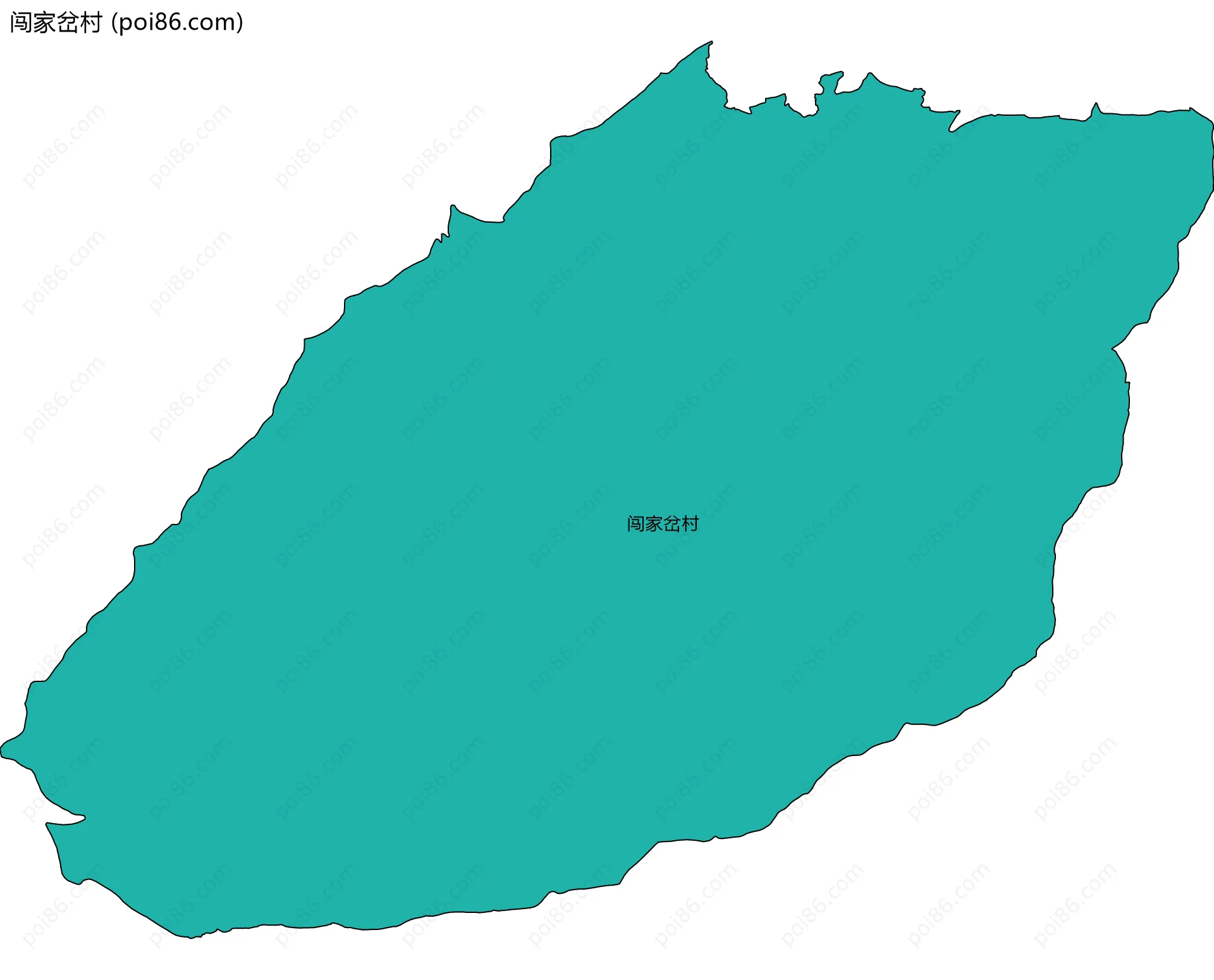 闯家岔村边界地图