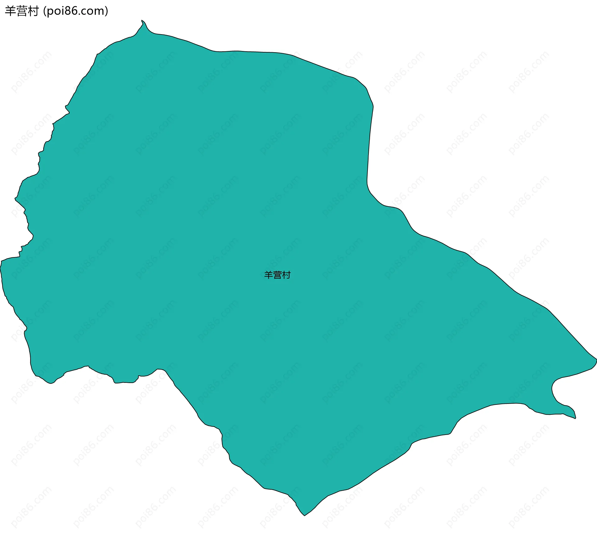 羊营村边界地图
