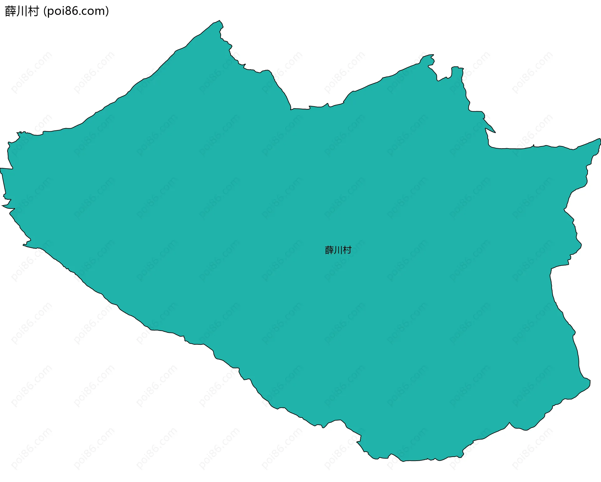 薛川村边界地图