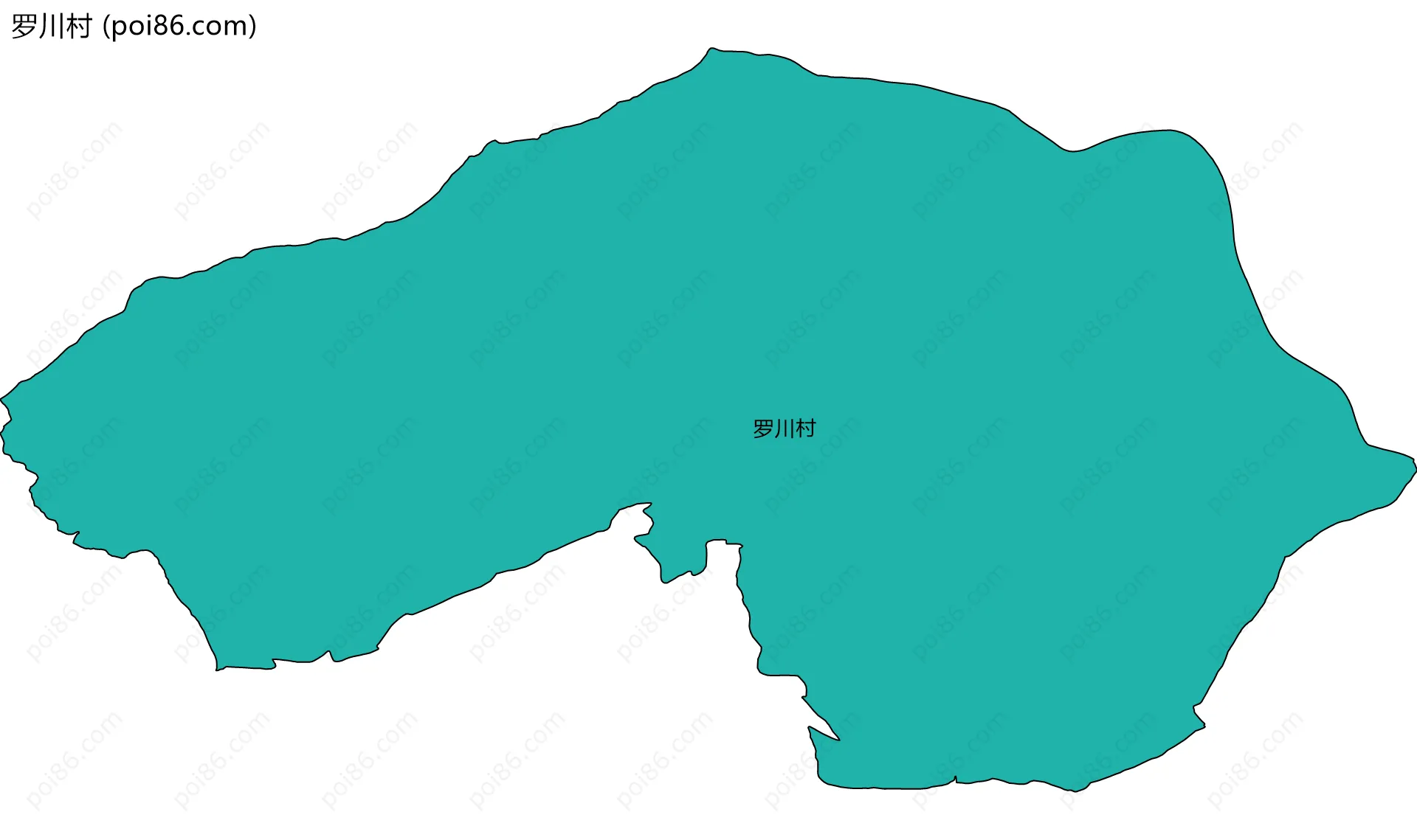 罗川村边界地图
