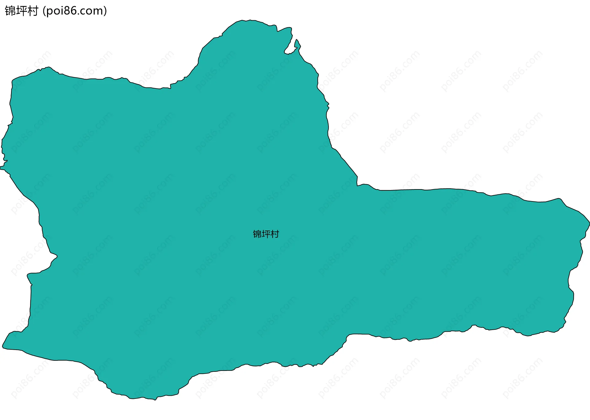 锦坪村边界地图