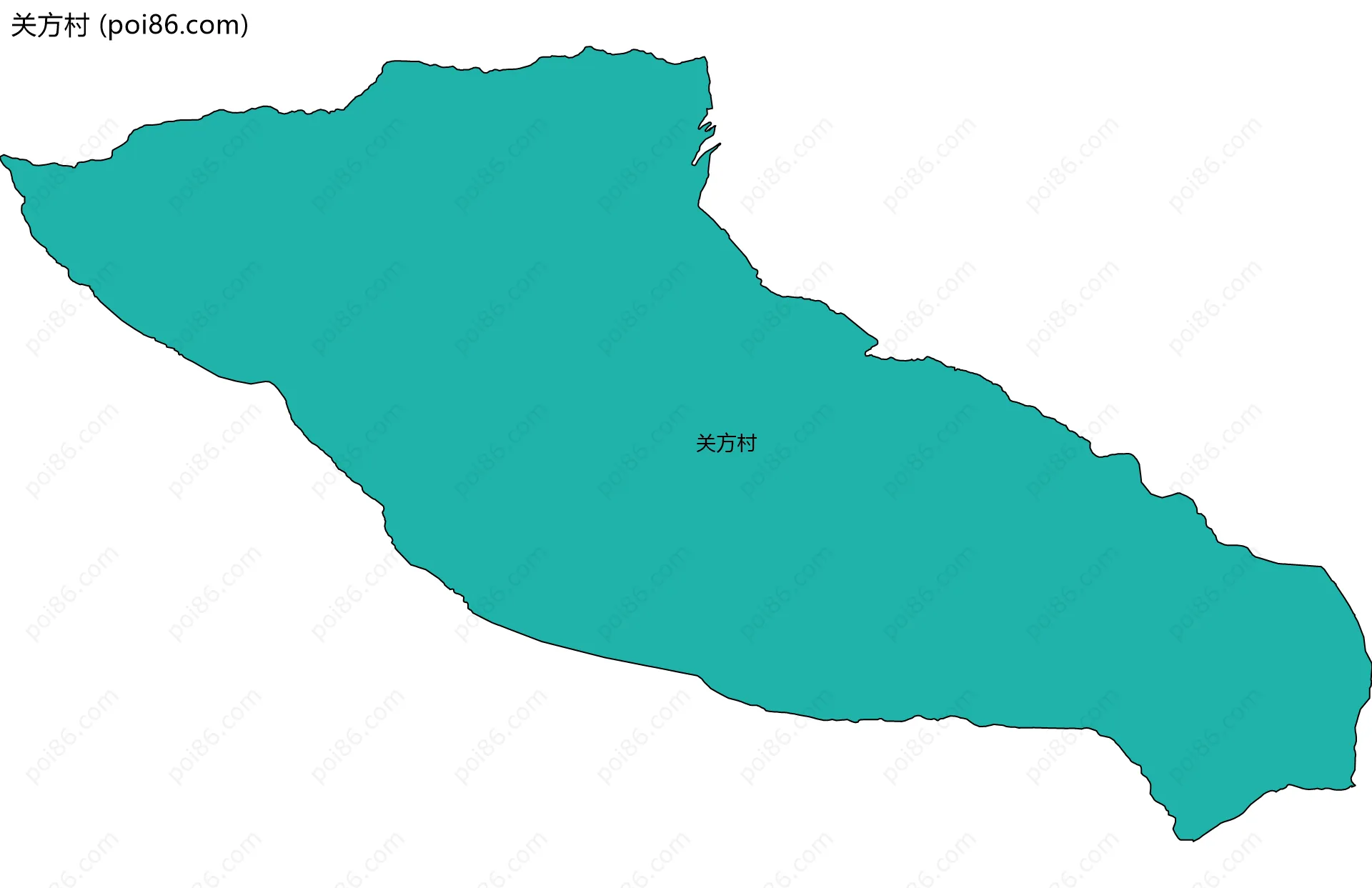 关方村边界地图