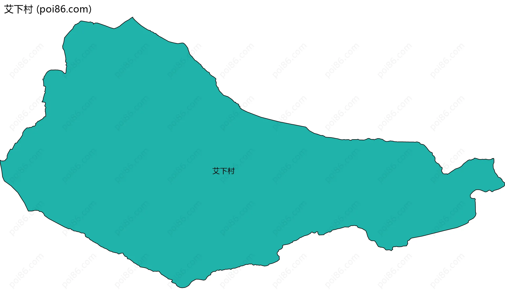 艾下村边界地图