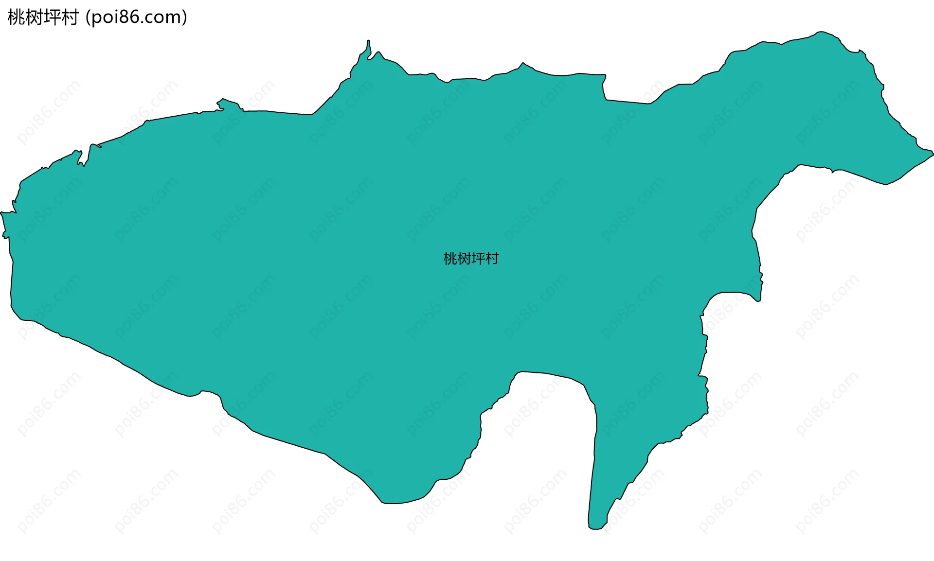 桃树坪村边界地图