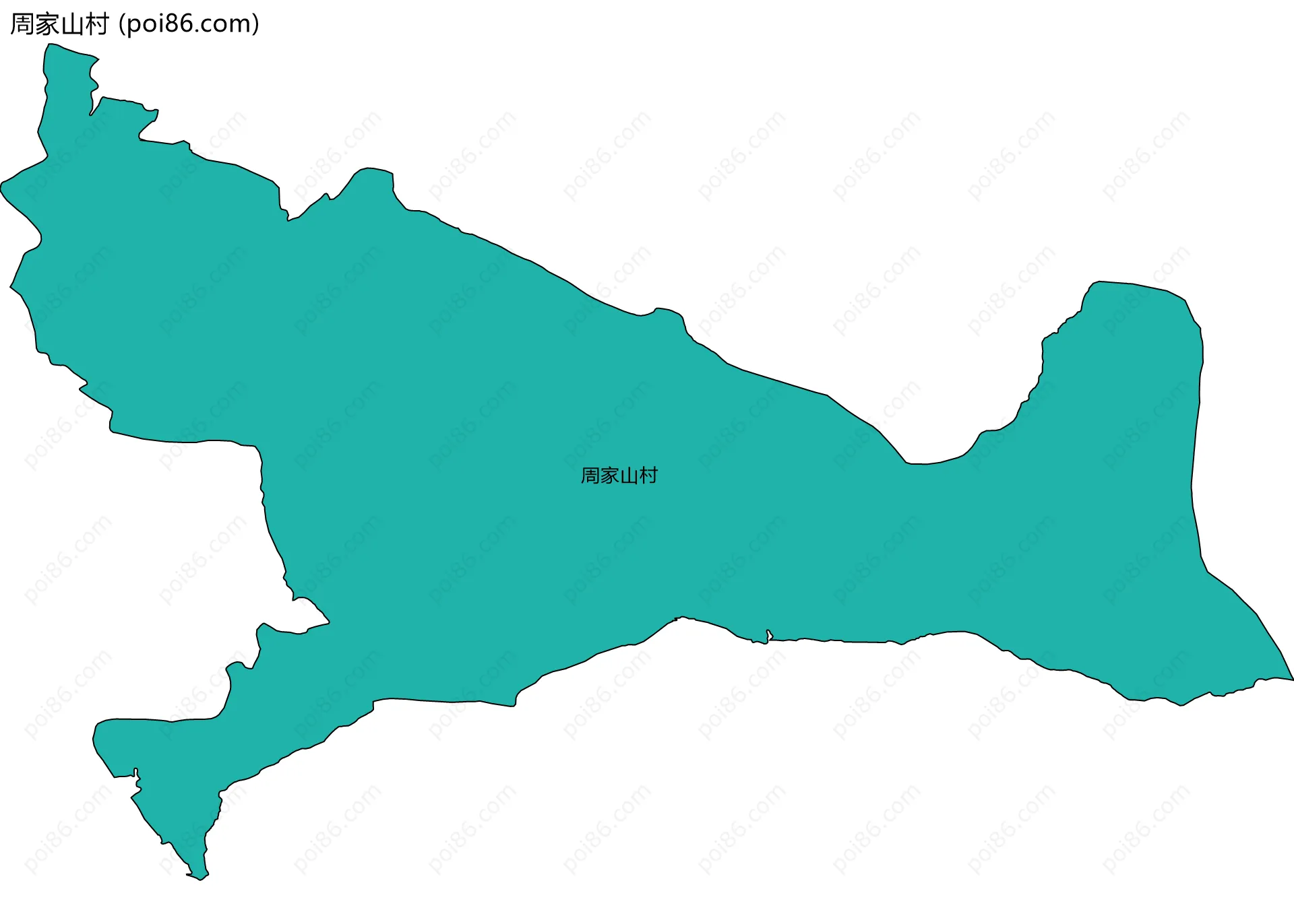 周家山村边界地图