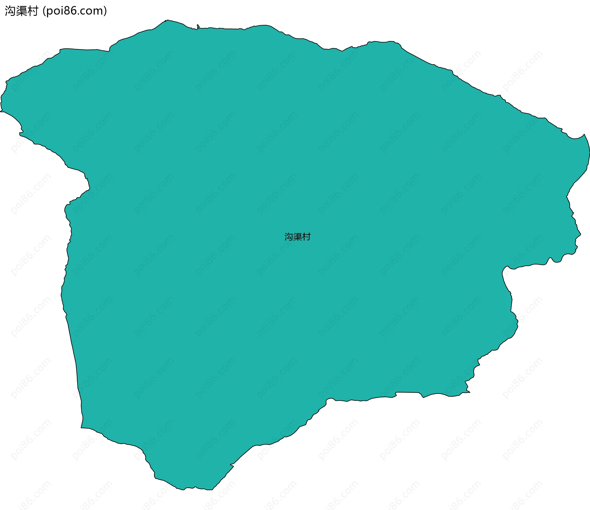 沟渠村边界地图