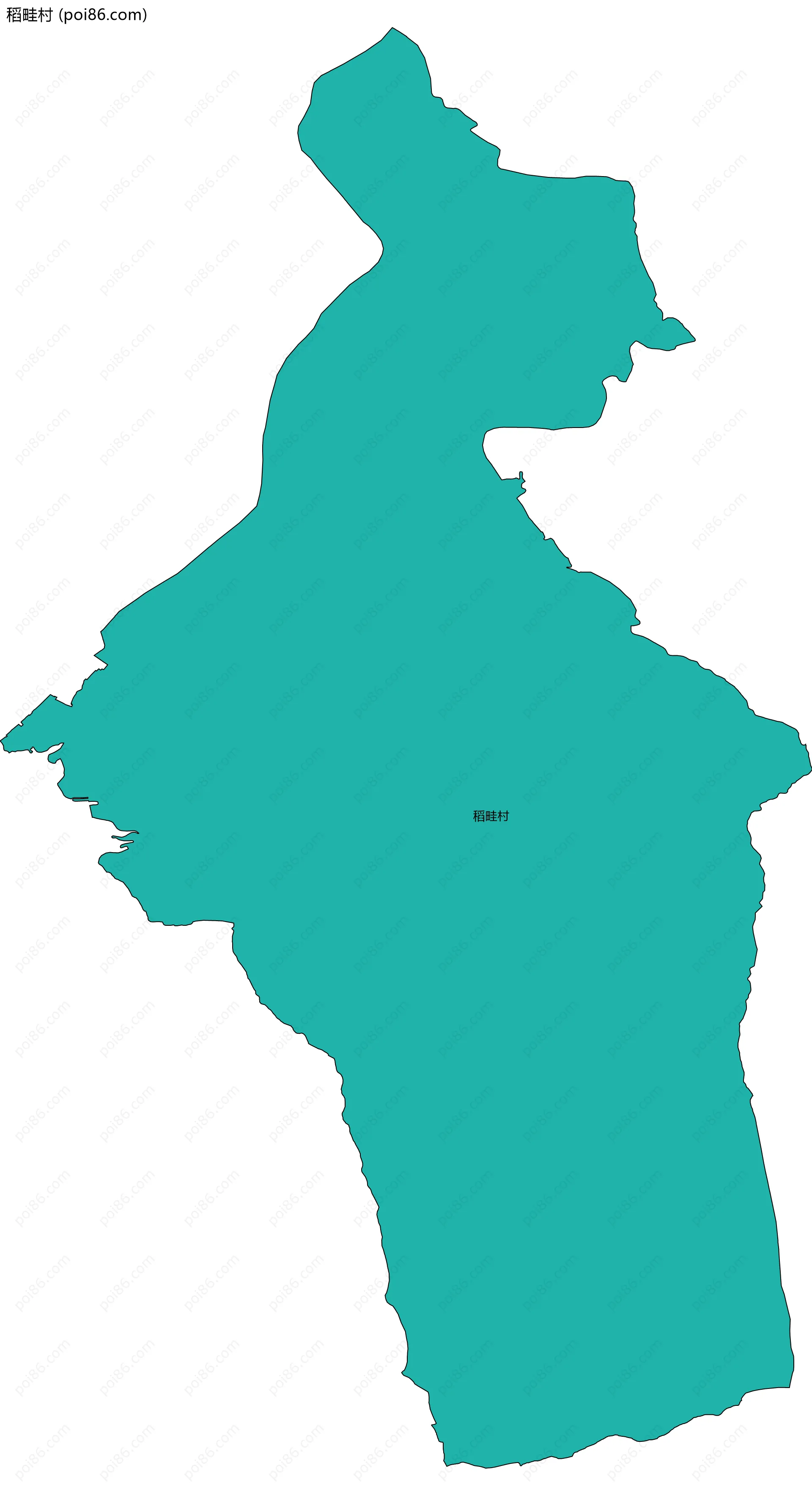 稻畦村边界地图