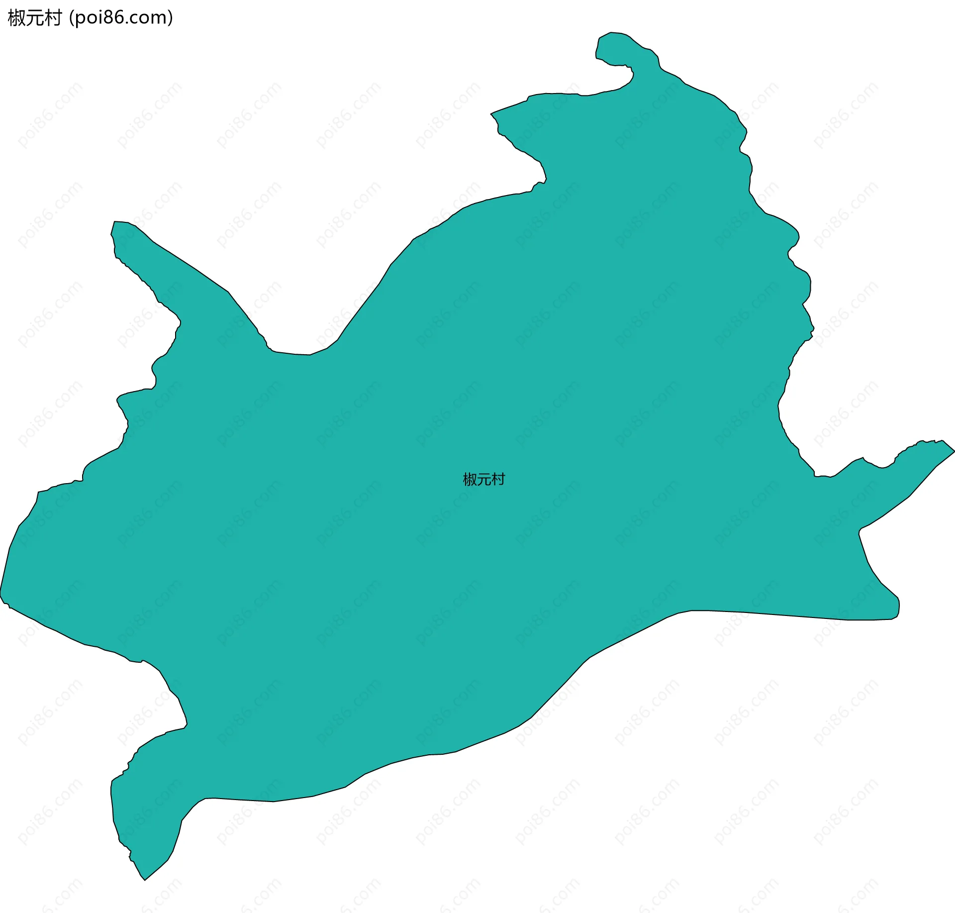 椒元村边界地图