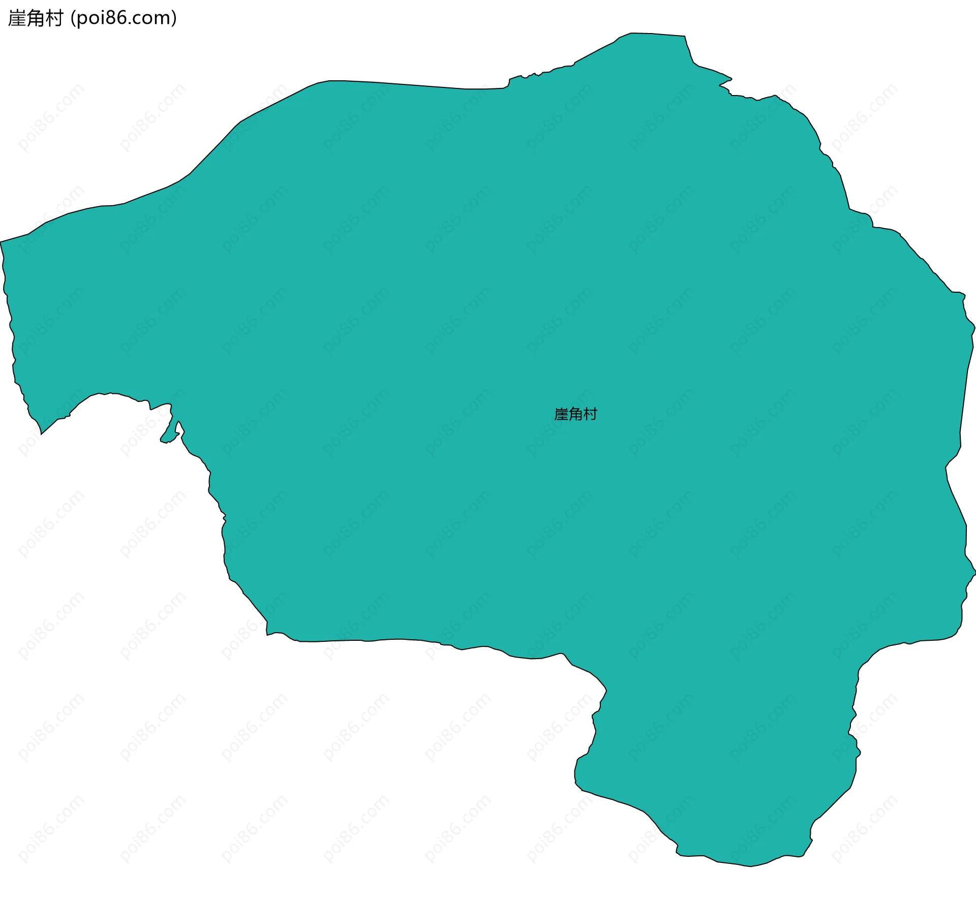 崖角村边界地图