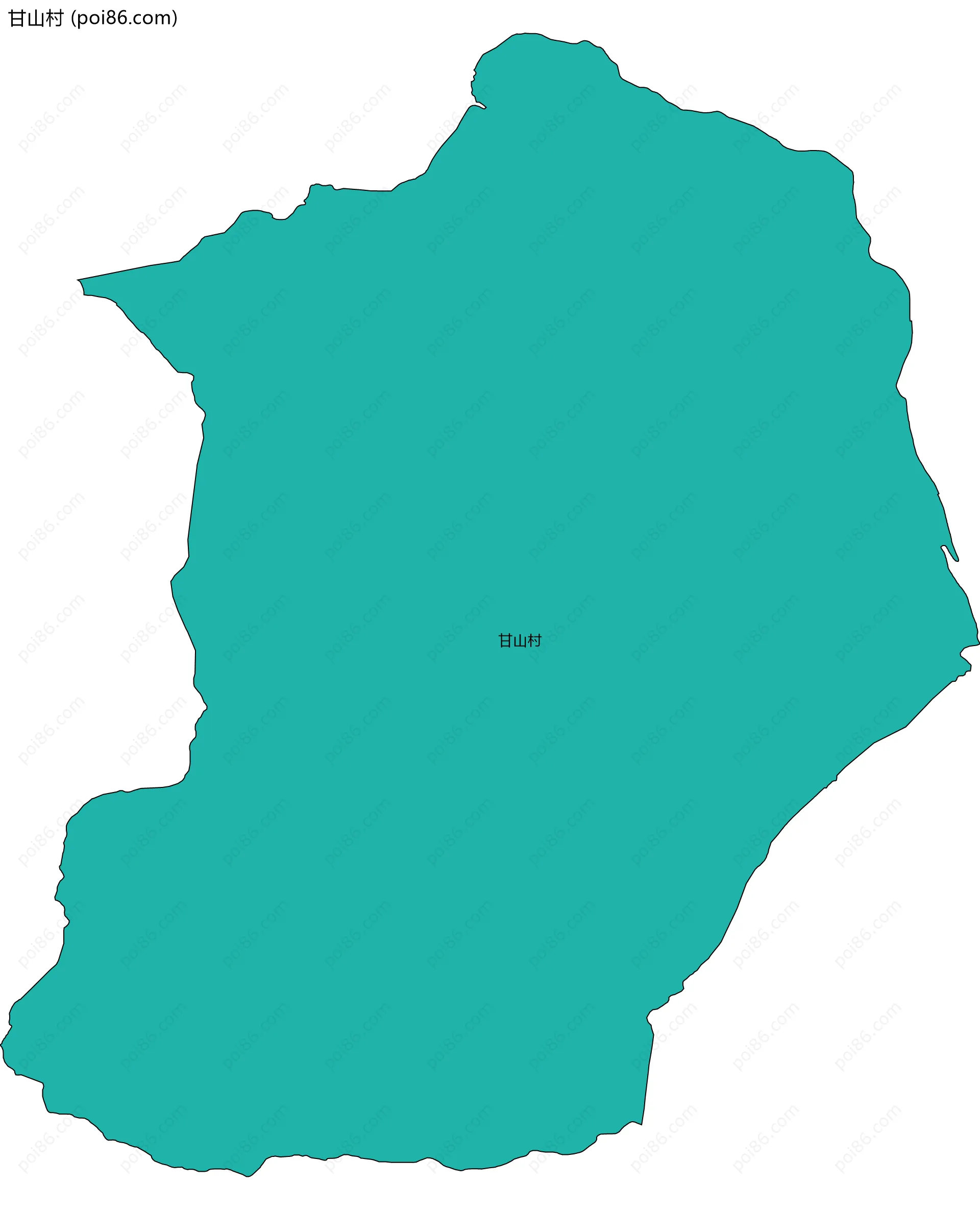 甘山村边界地图
