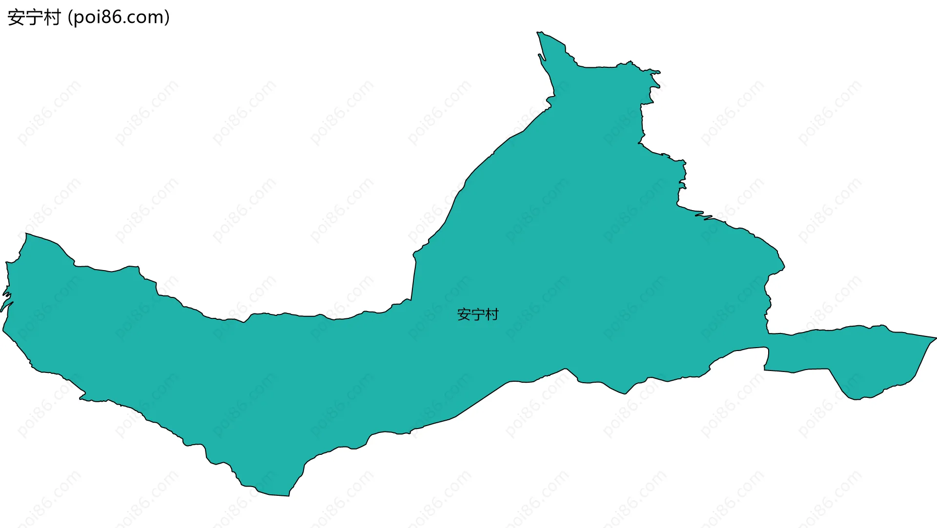 安宁村边界地图