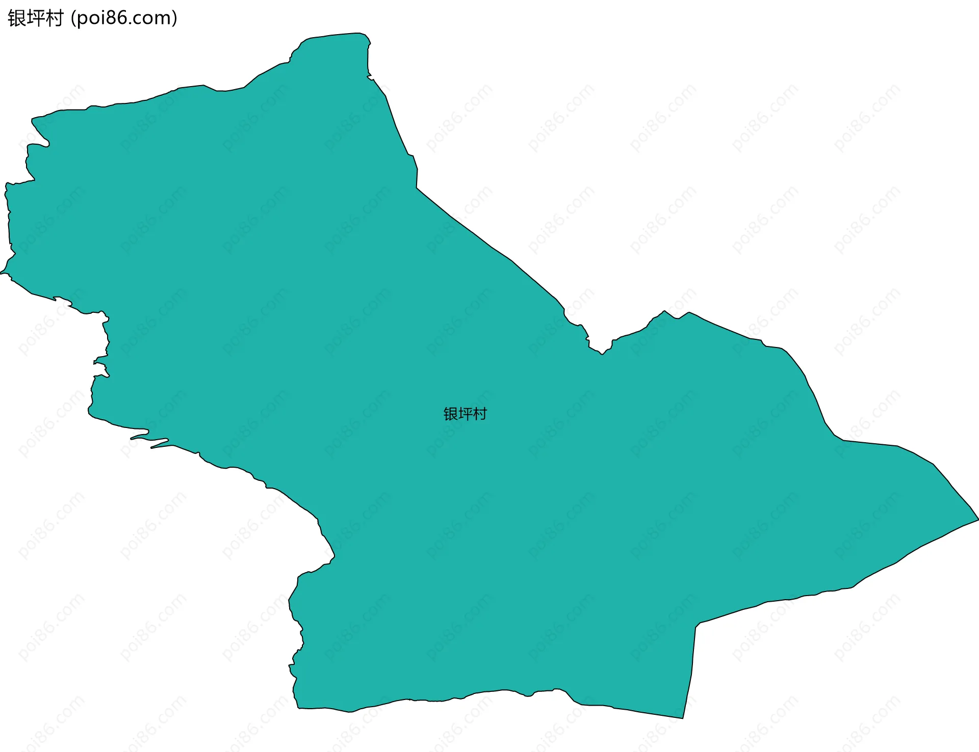 银坪村边界地图