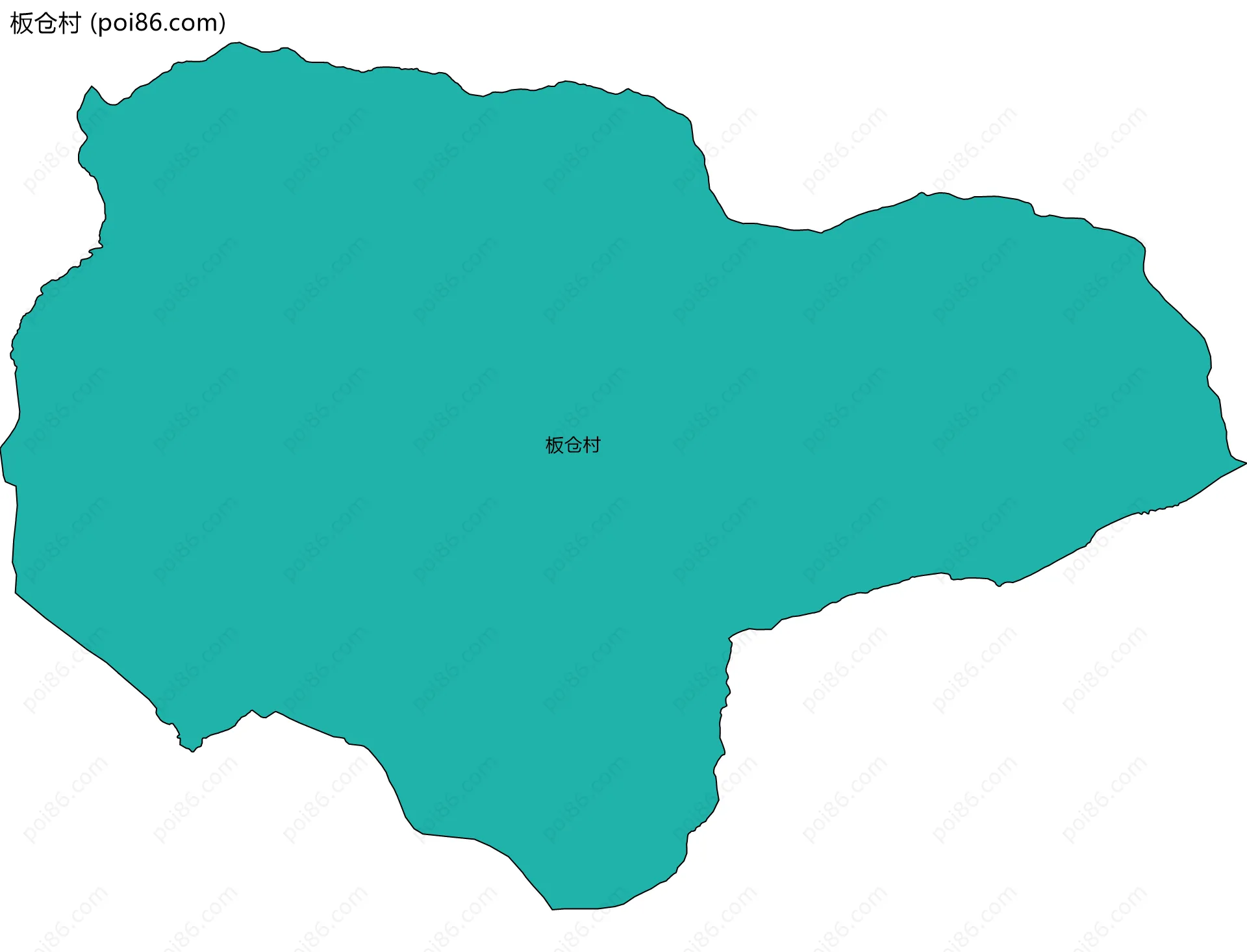 板仓村边界地图