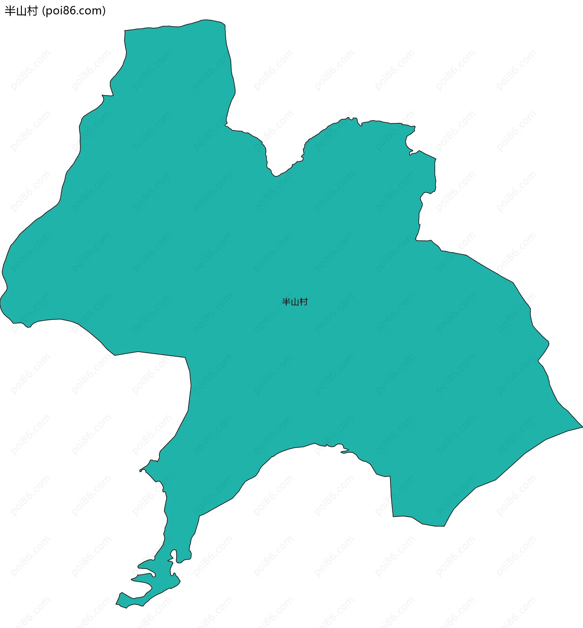 半山村边界地图