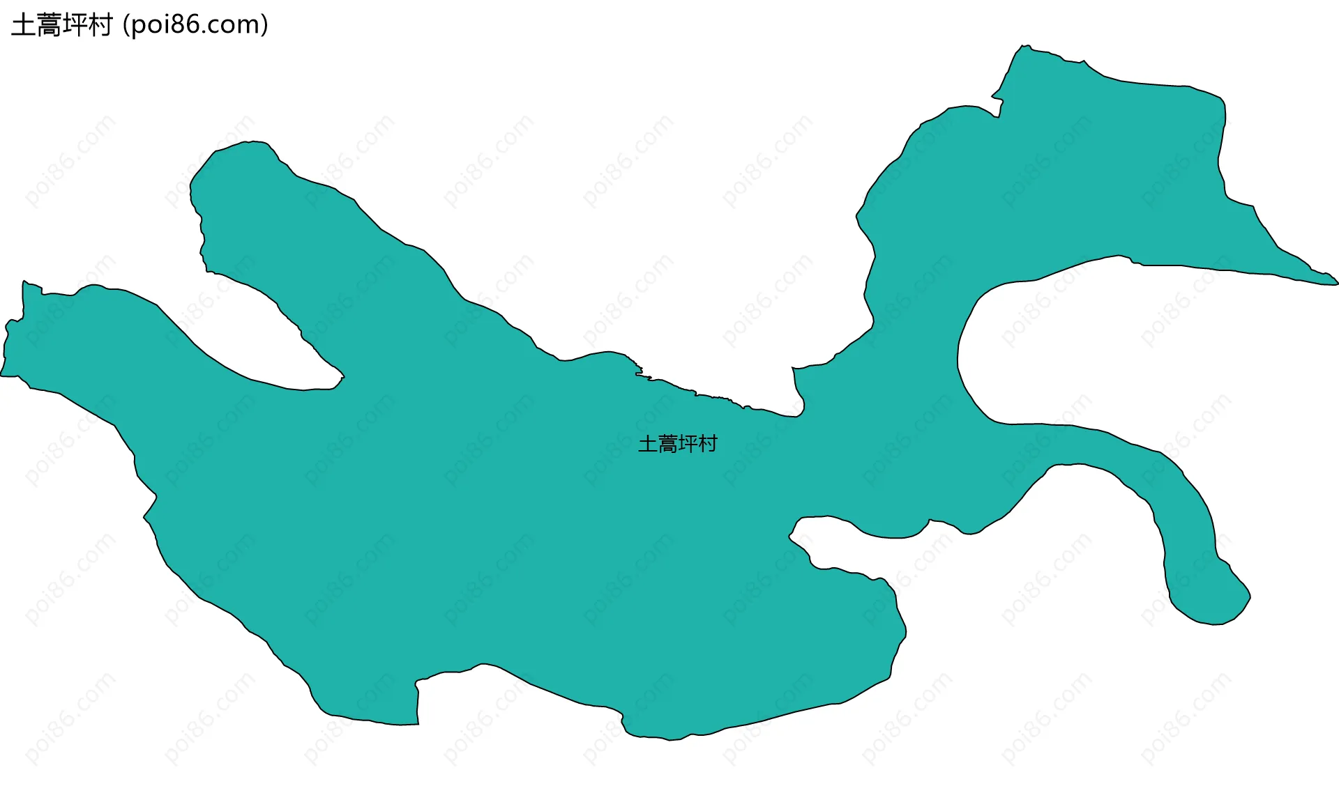 土蒿坪村边界地图