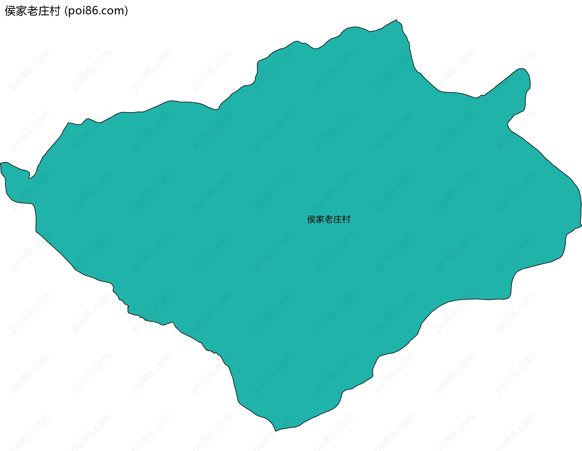 侯家老庄村边界地图