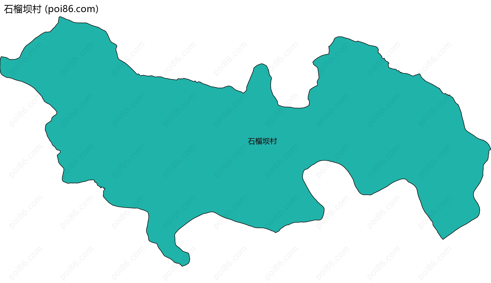 石榴坝村边界地图