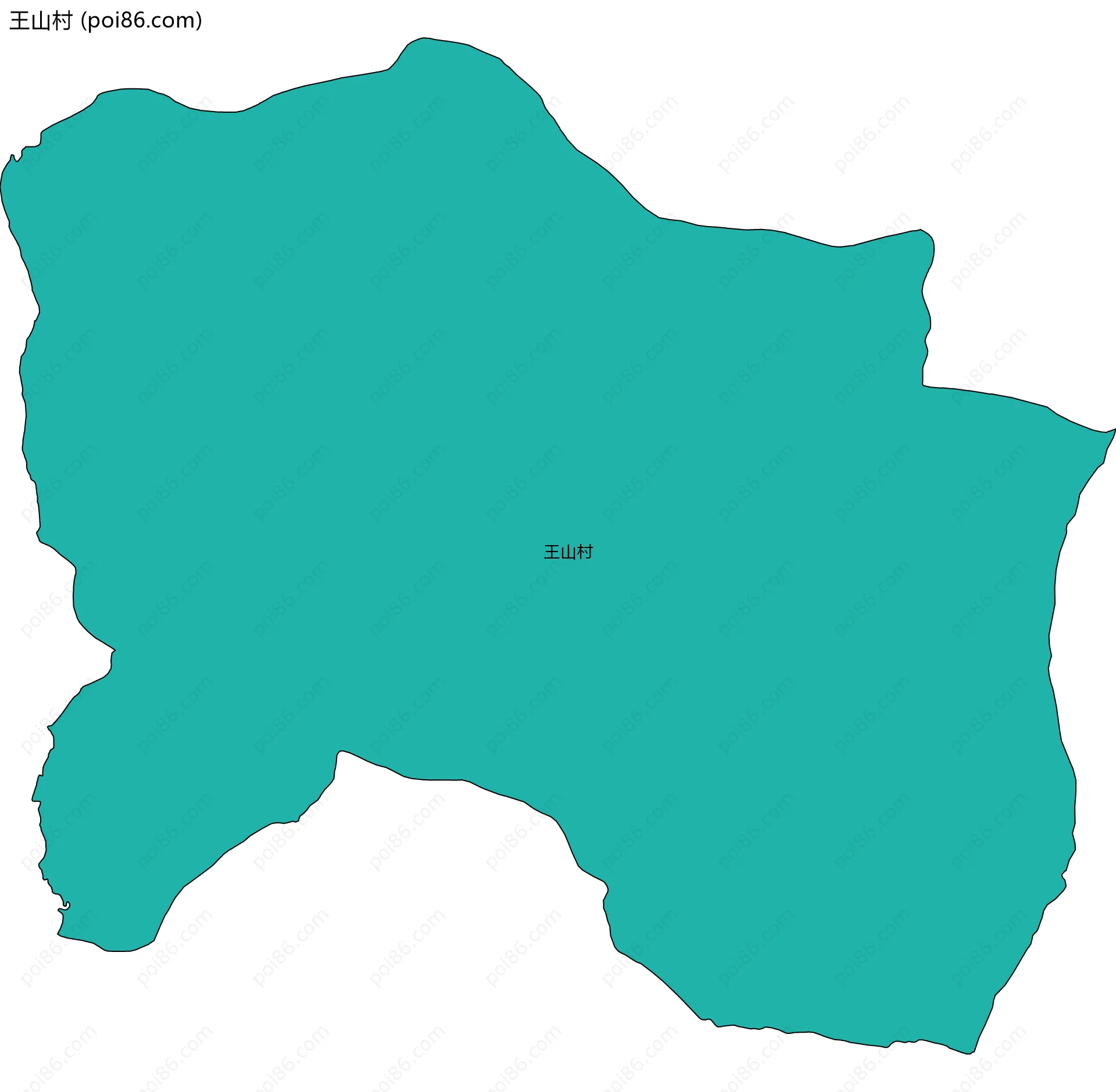 王山村边界地图