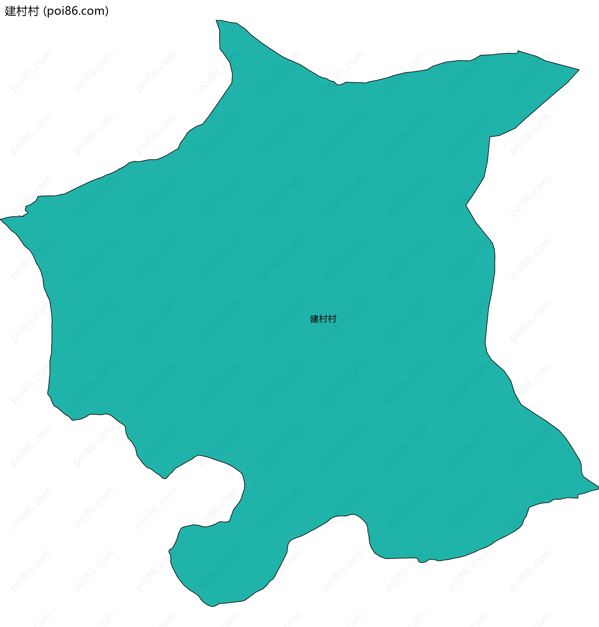 建村村边界地图