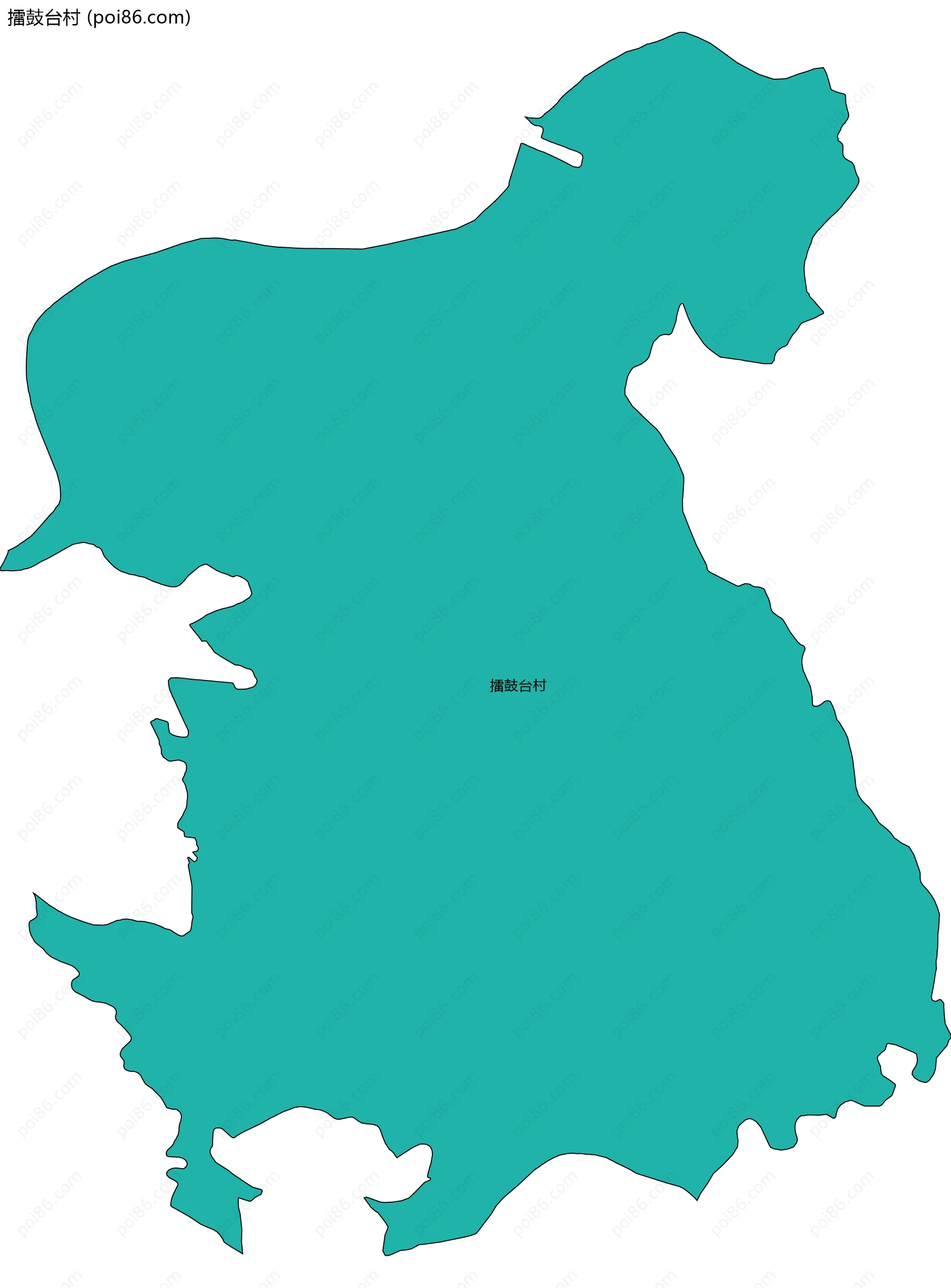 擂鼓台村边界地图