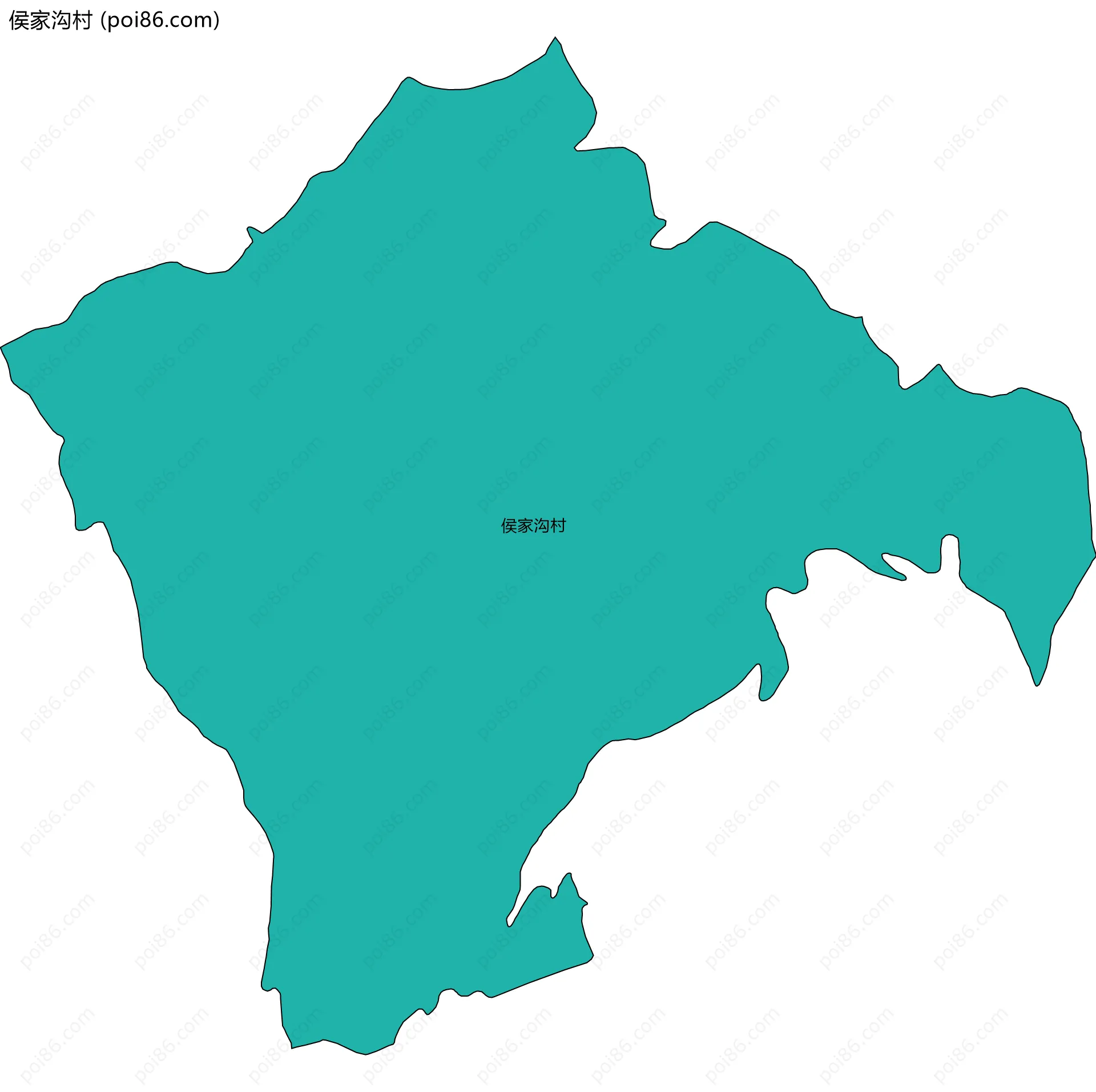 侯家沟村边界地图