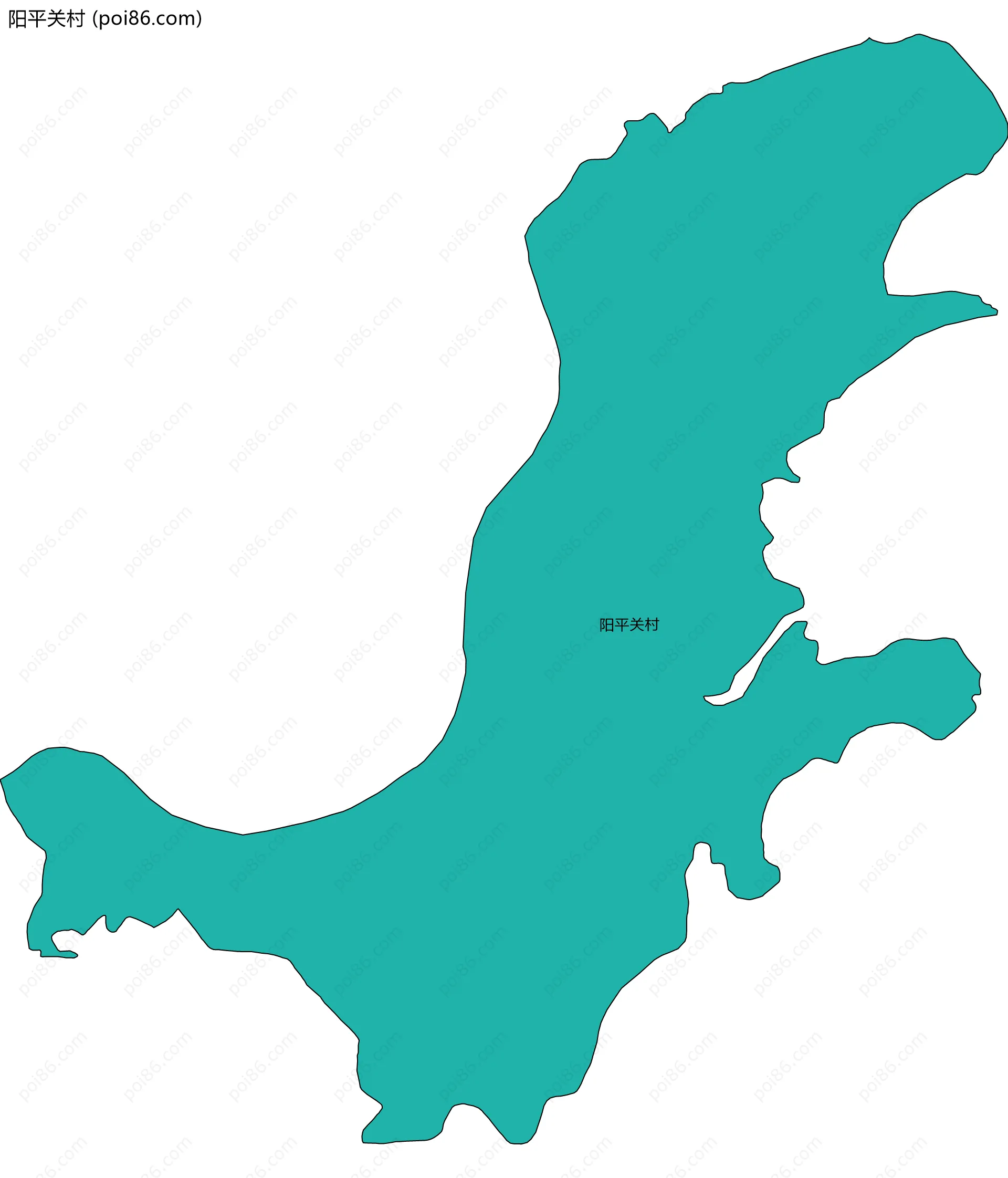 阳平关村边界地图