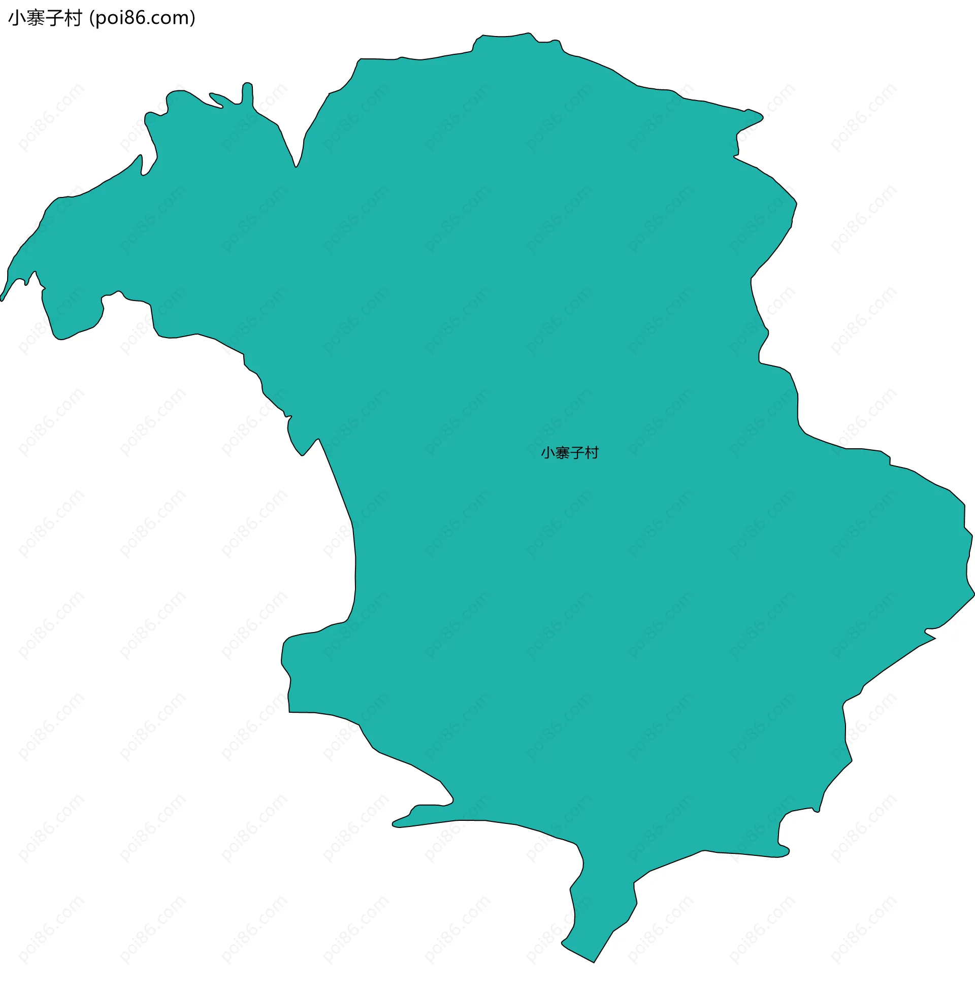 小寨子村边界地图
