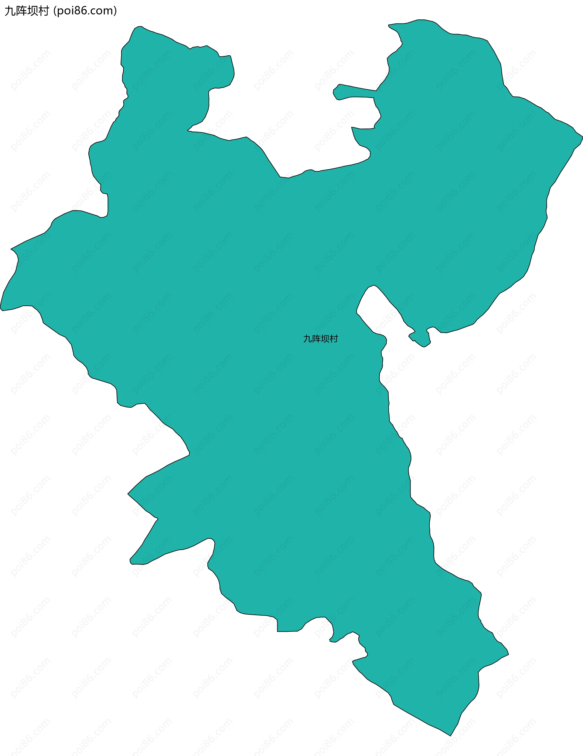 九阵坝村边界地图