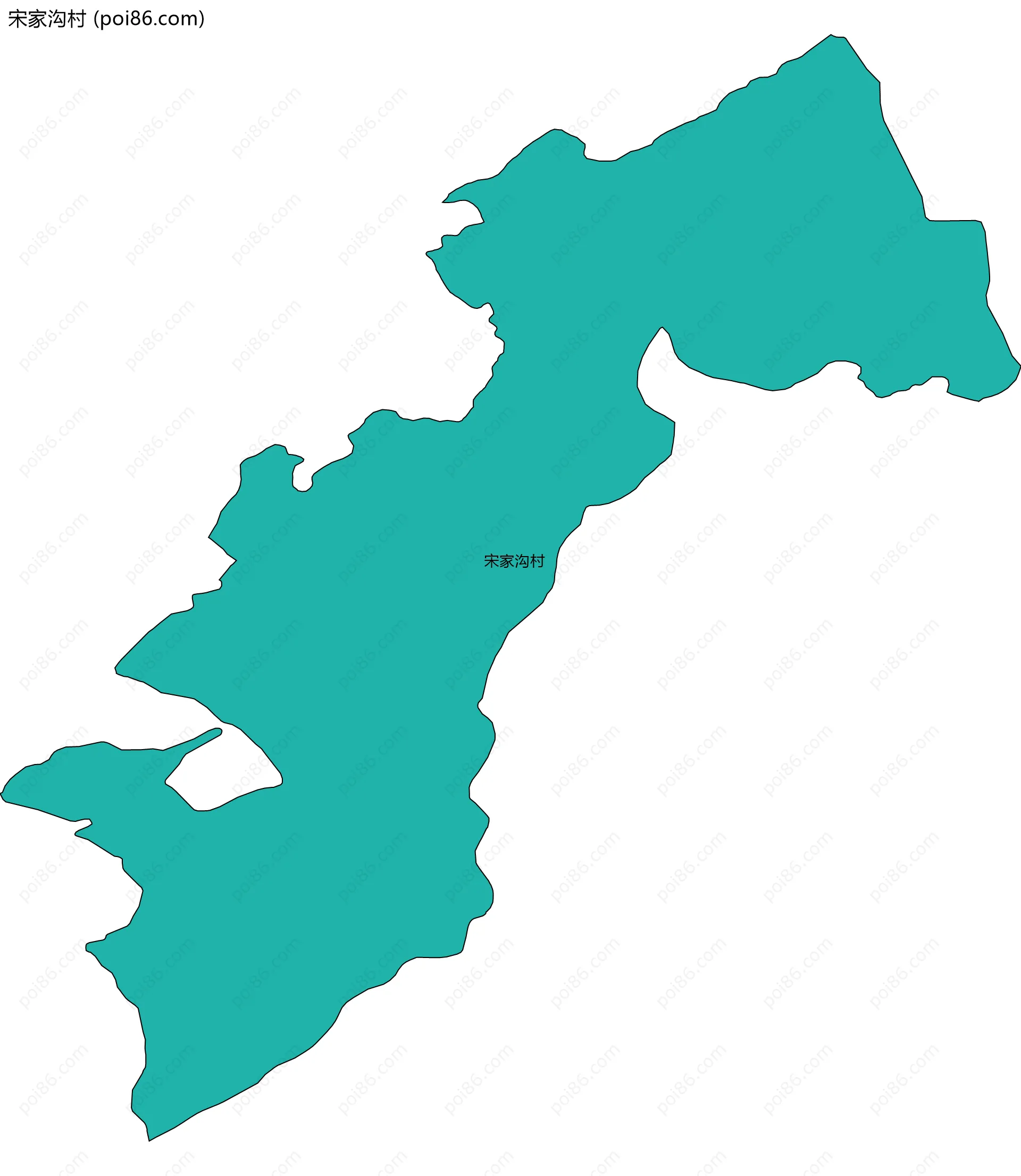 宋家沟村边界地图