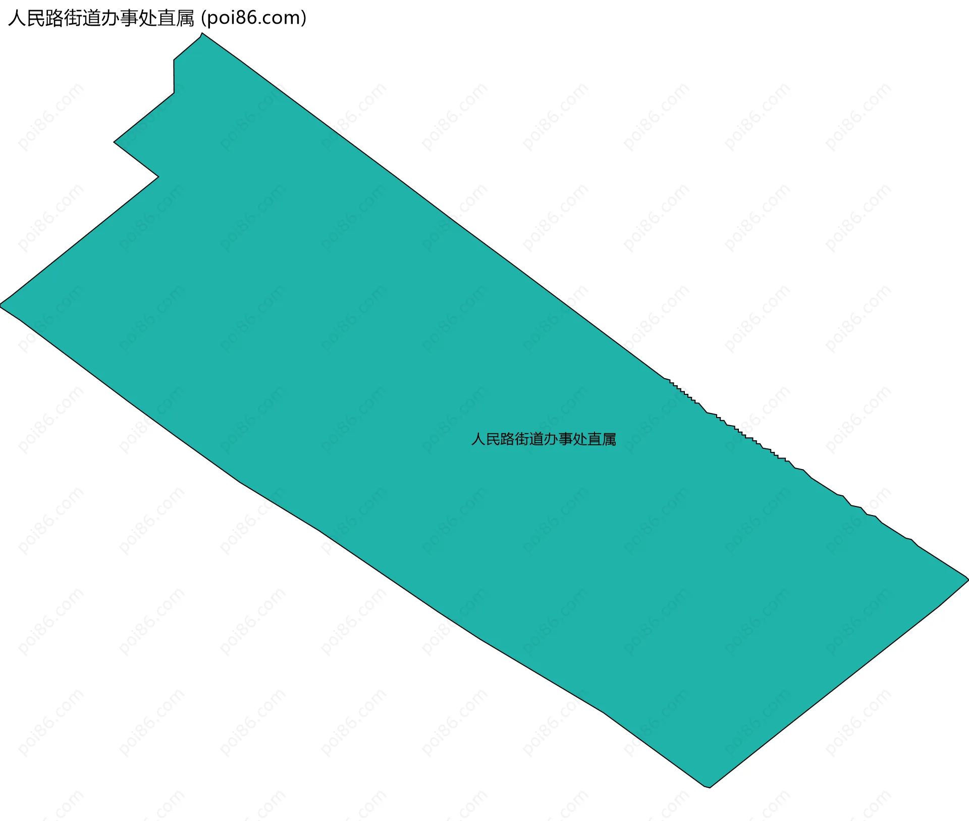 人民路街道办事处直属边界地图