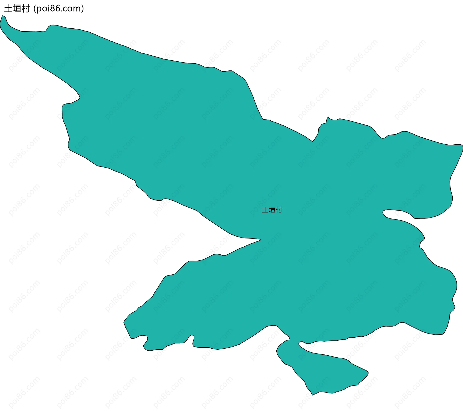 土垣村边界地图