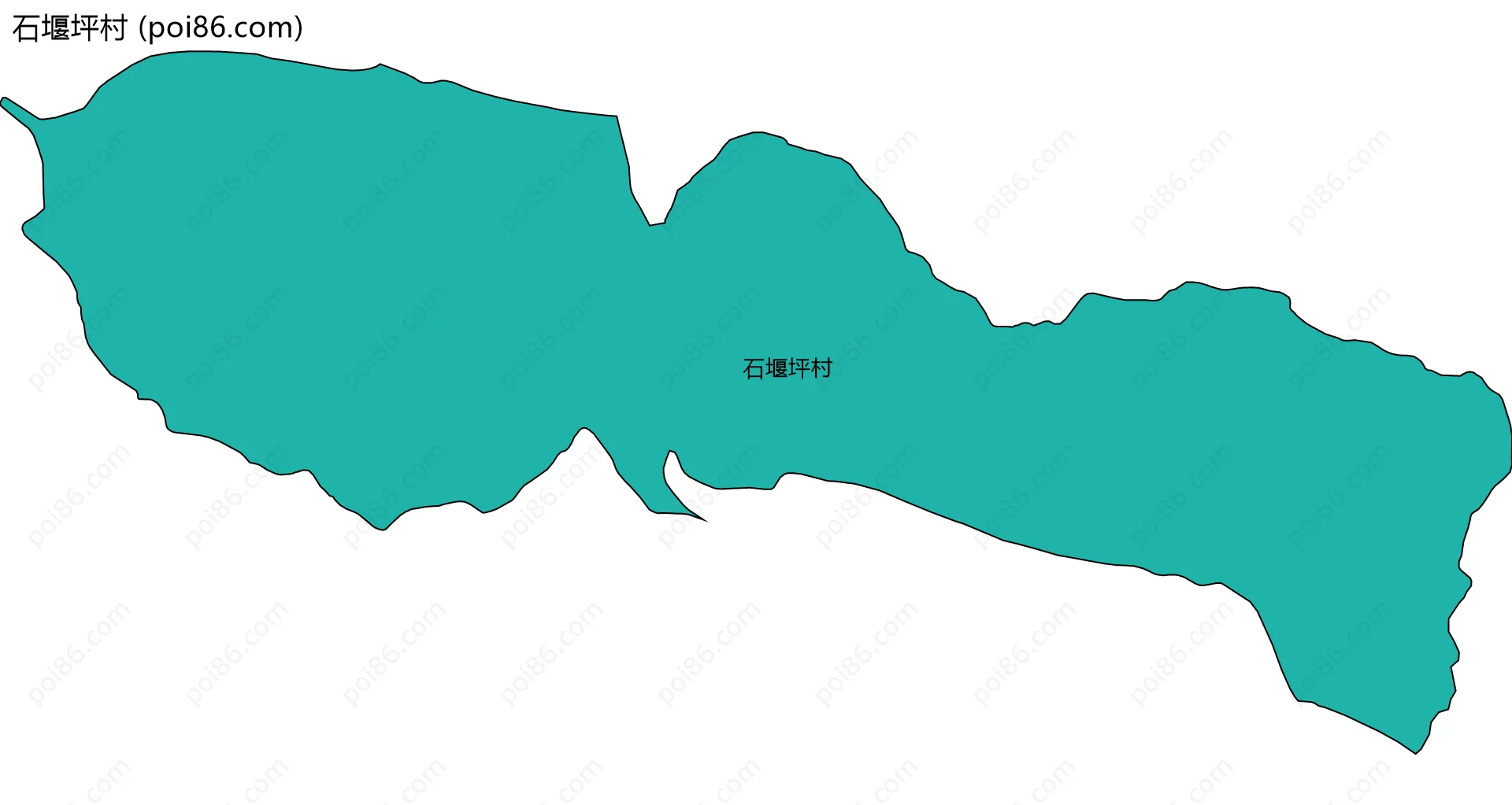 石堰坪村边界地图