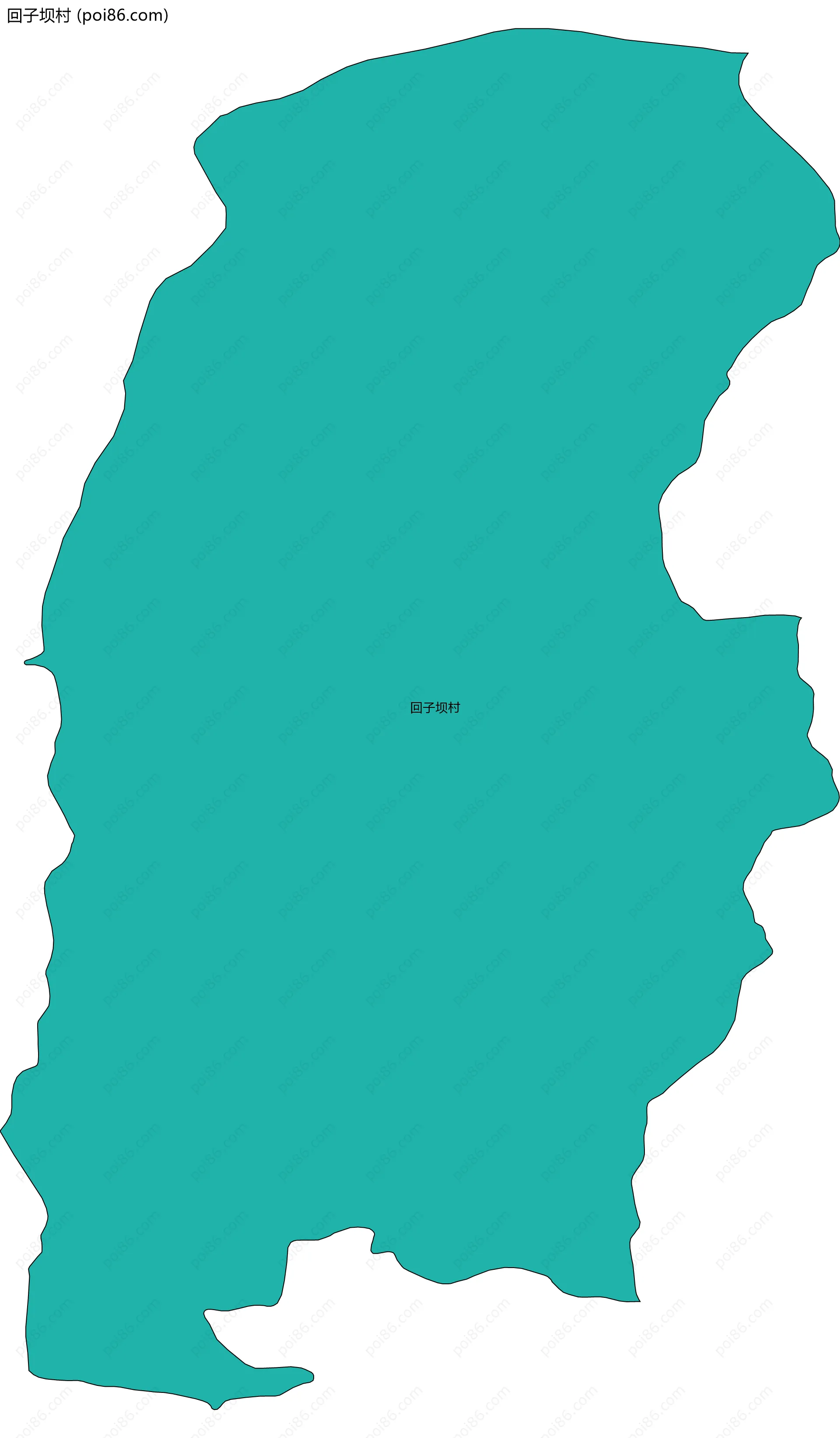 回子坝村边界地图