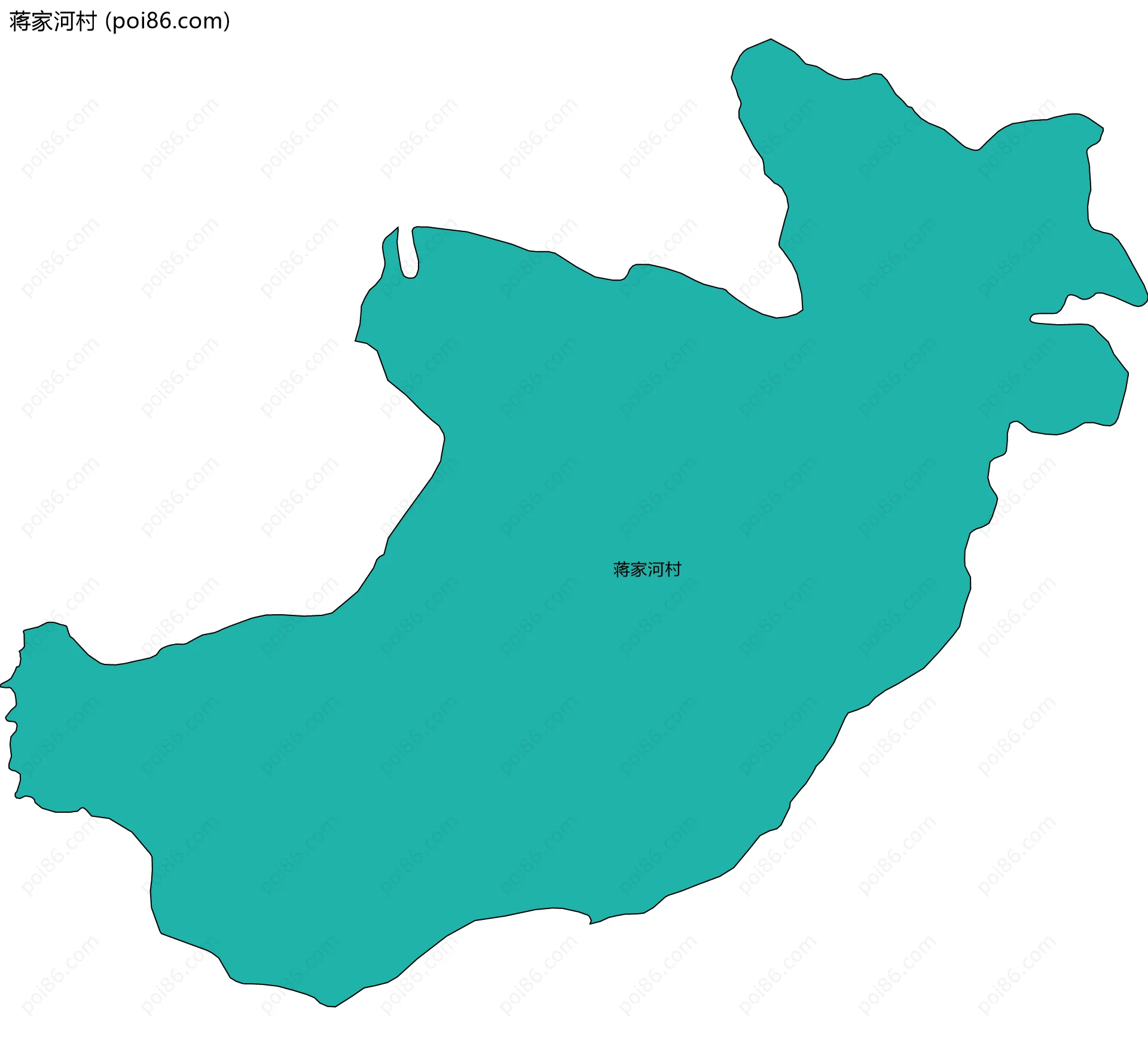 蒋家河村边界地图