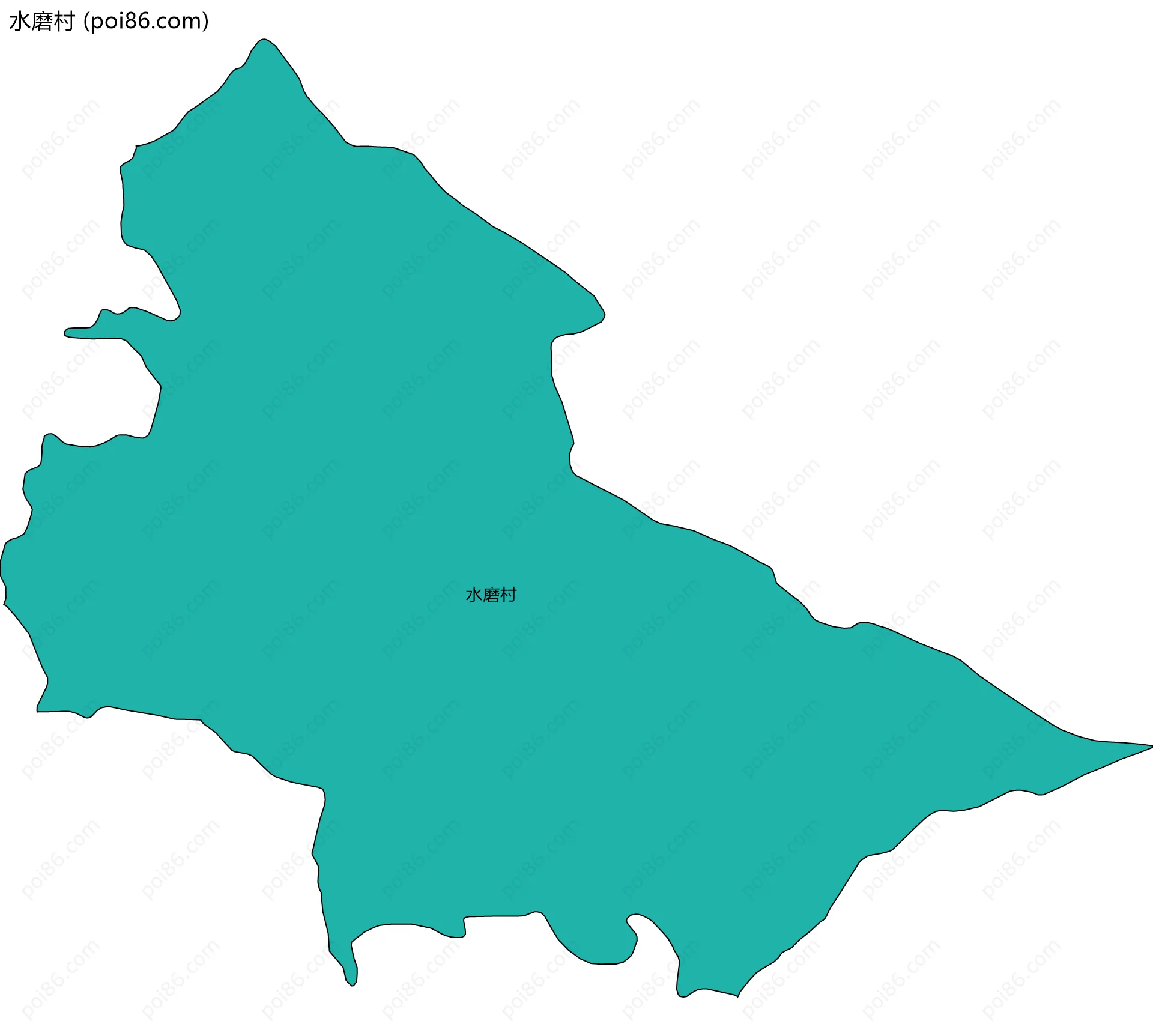 水磨村边界地图