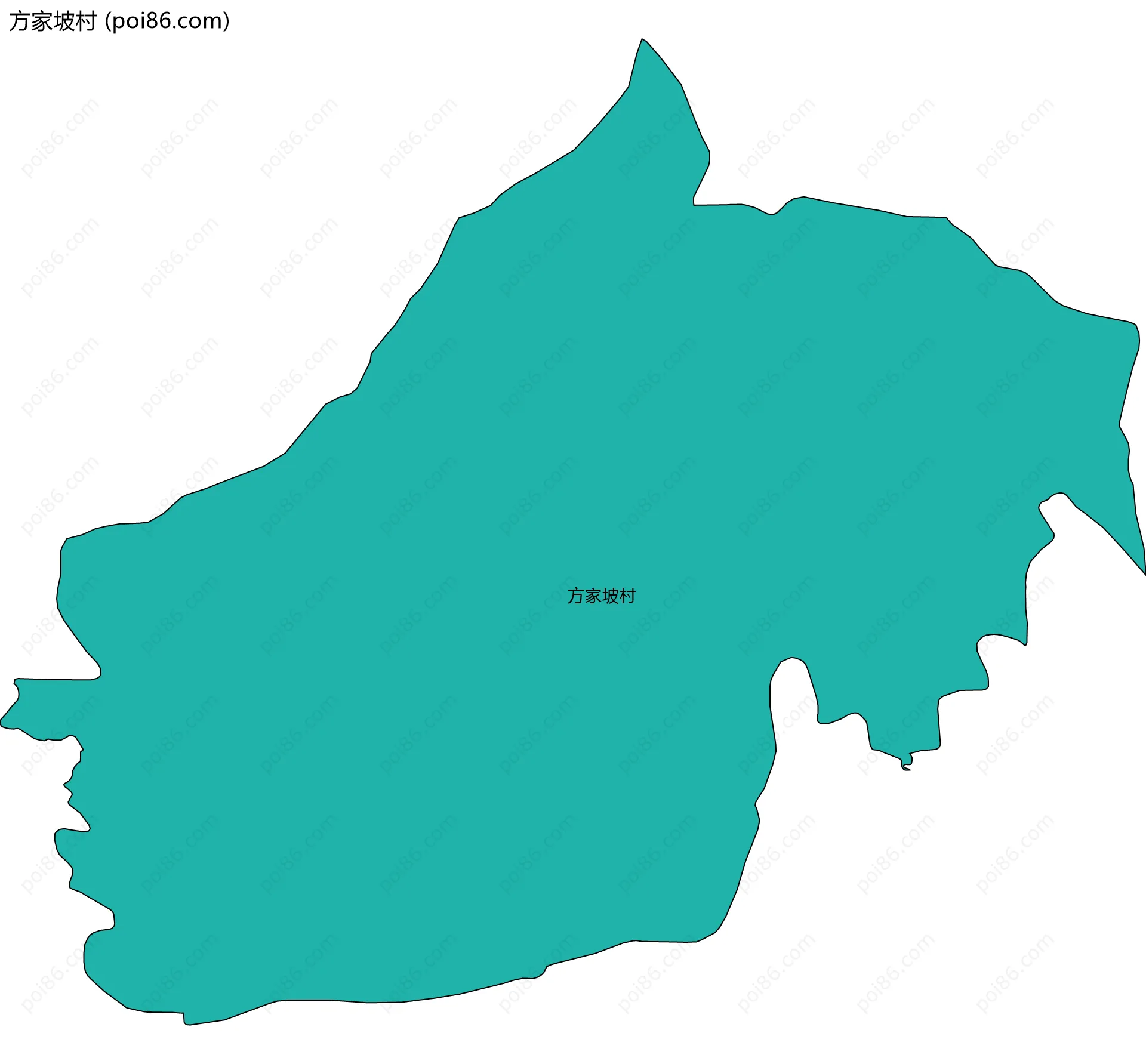 方家坡村边界地图