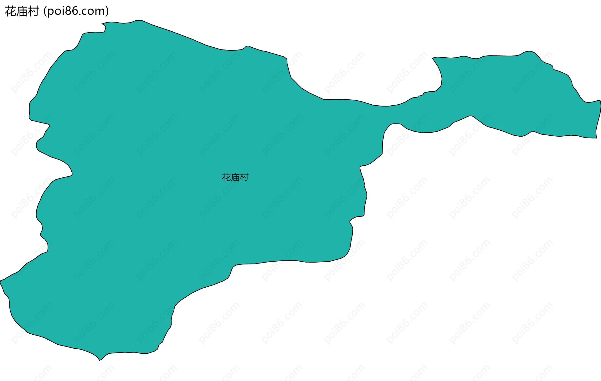 花庙村边界地图
