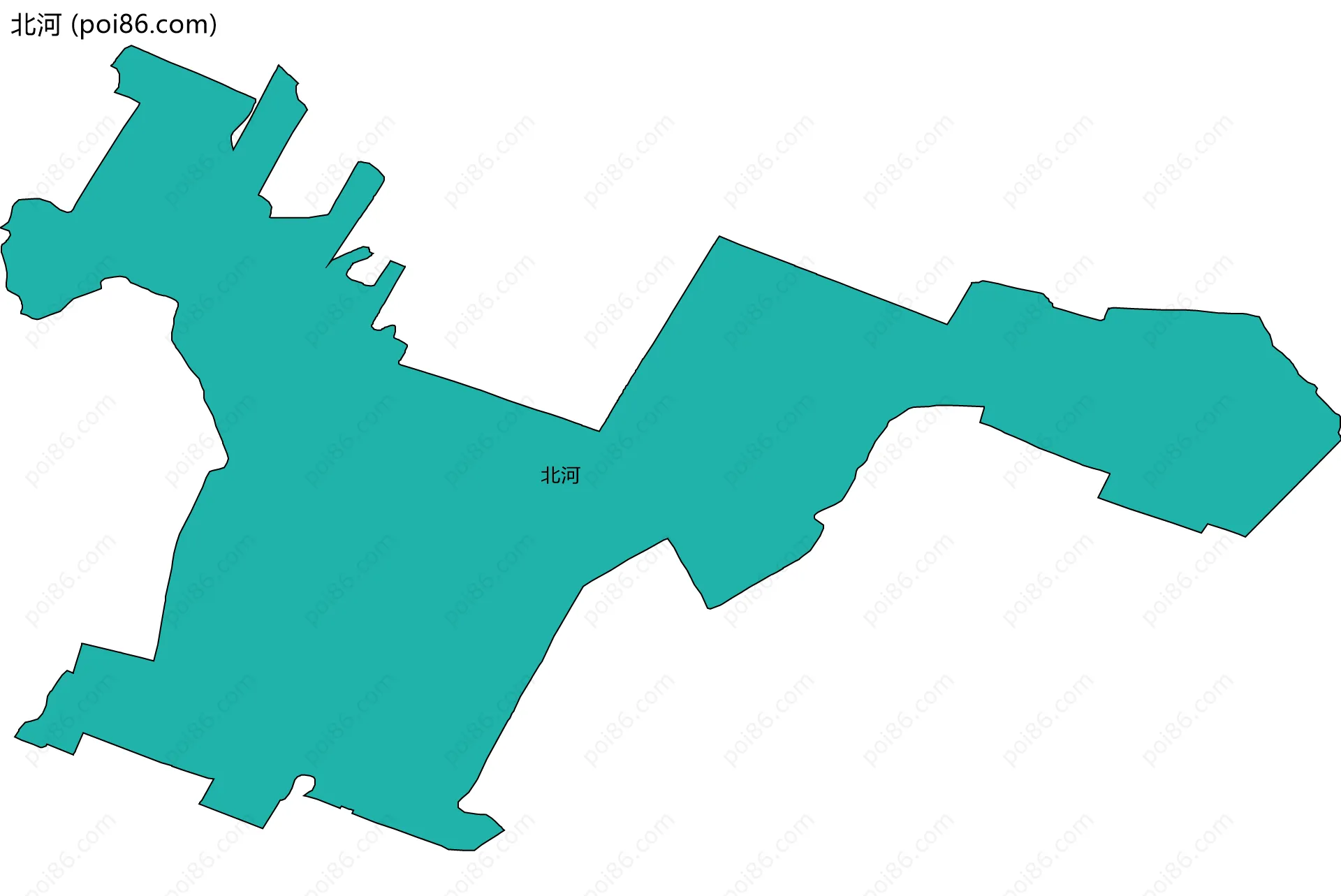 北河边界地图