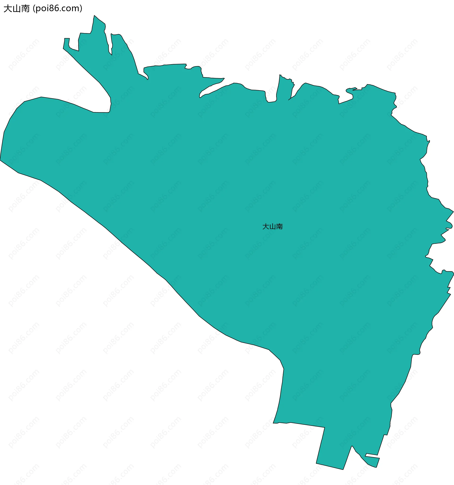 大山南边界地图