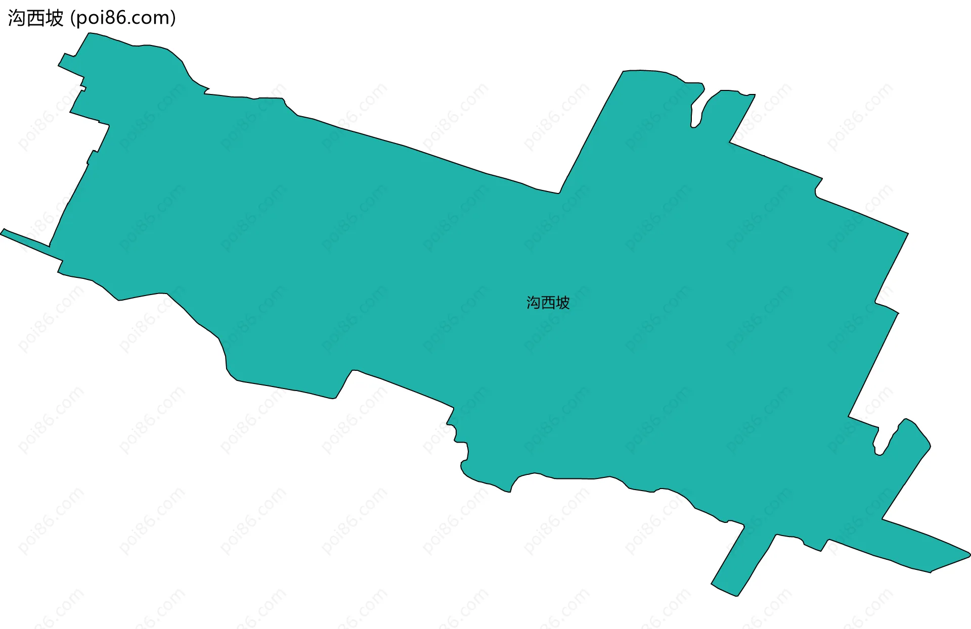 沟西坡边界地图