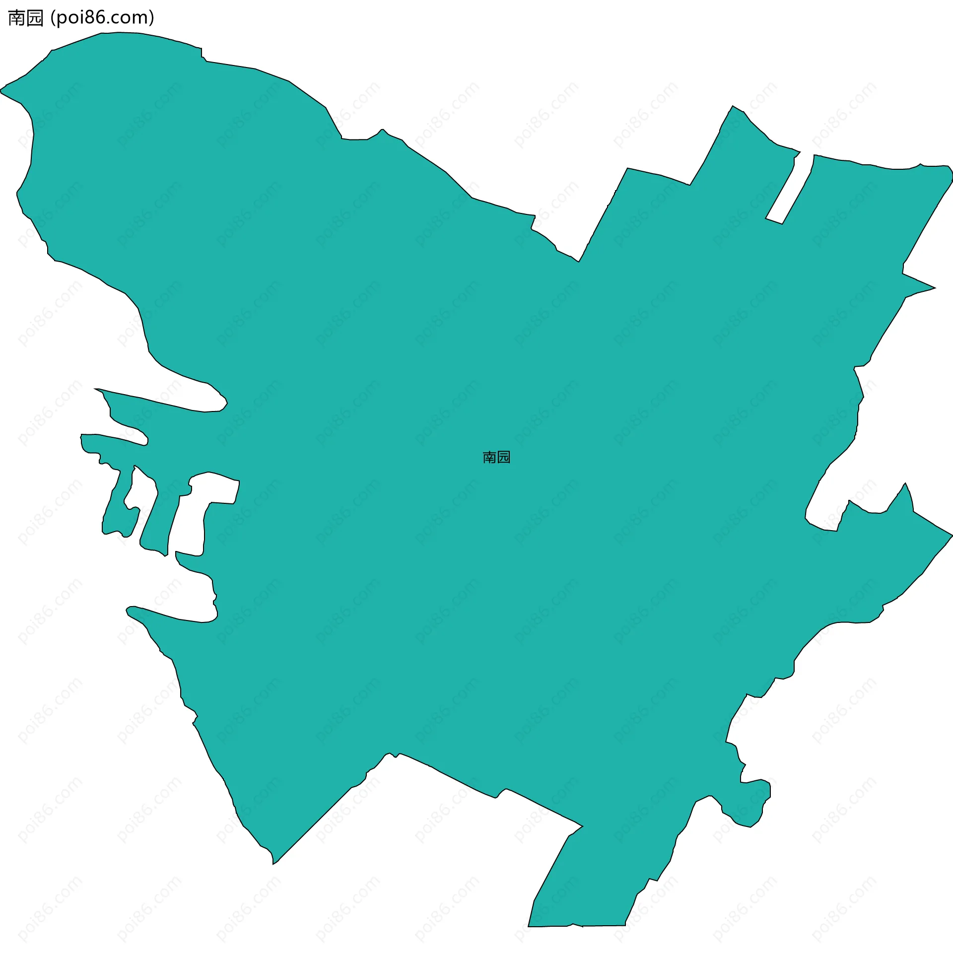 南园边界地图