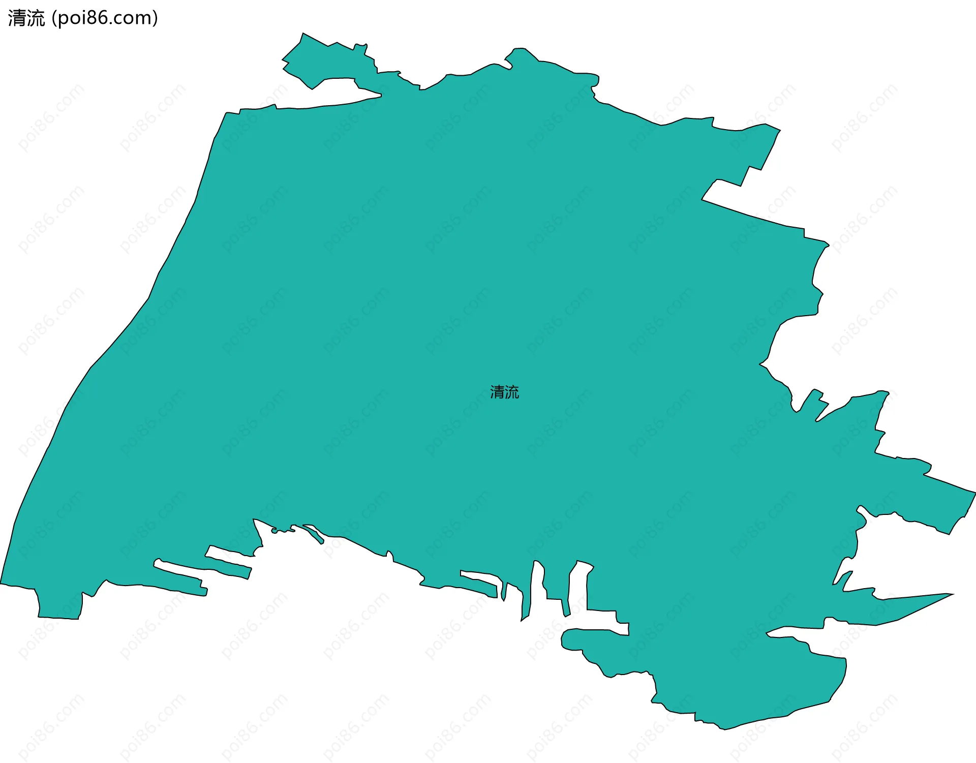 清流边界地图