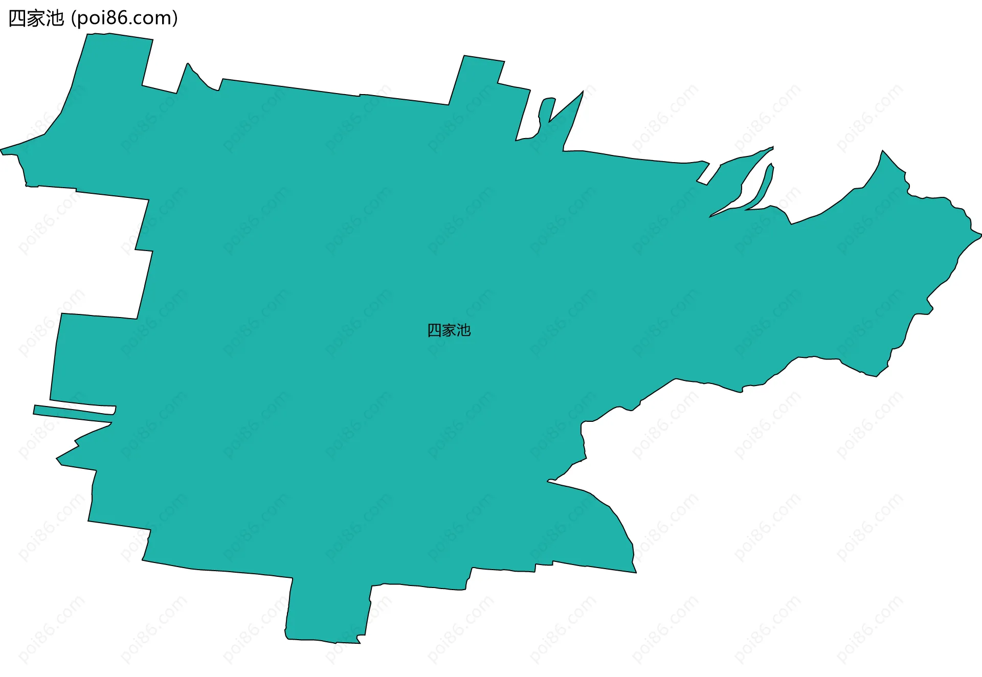 四家池边界地图